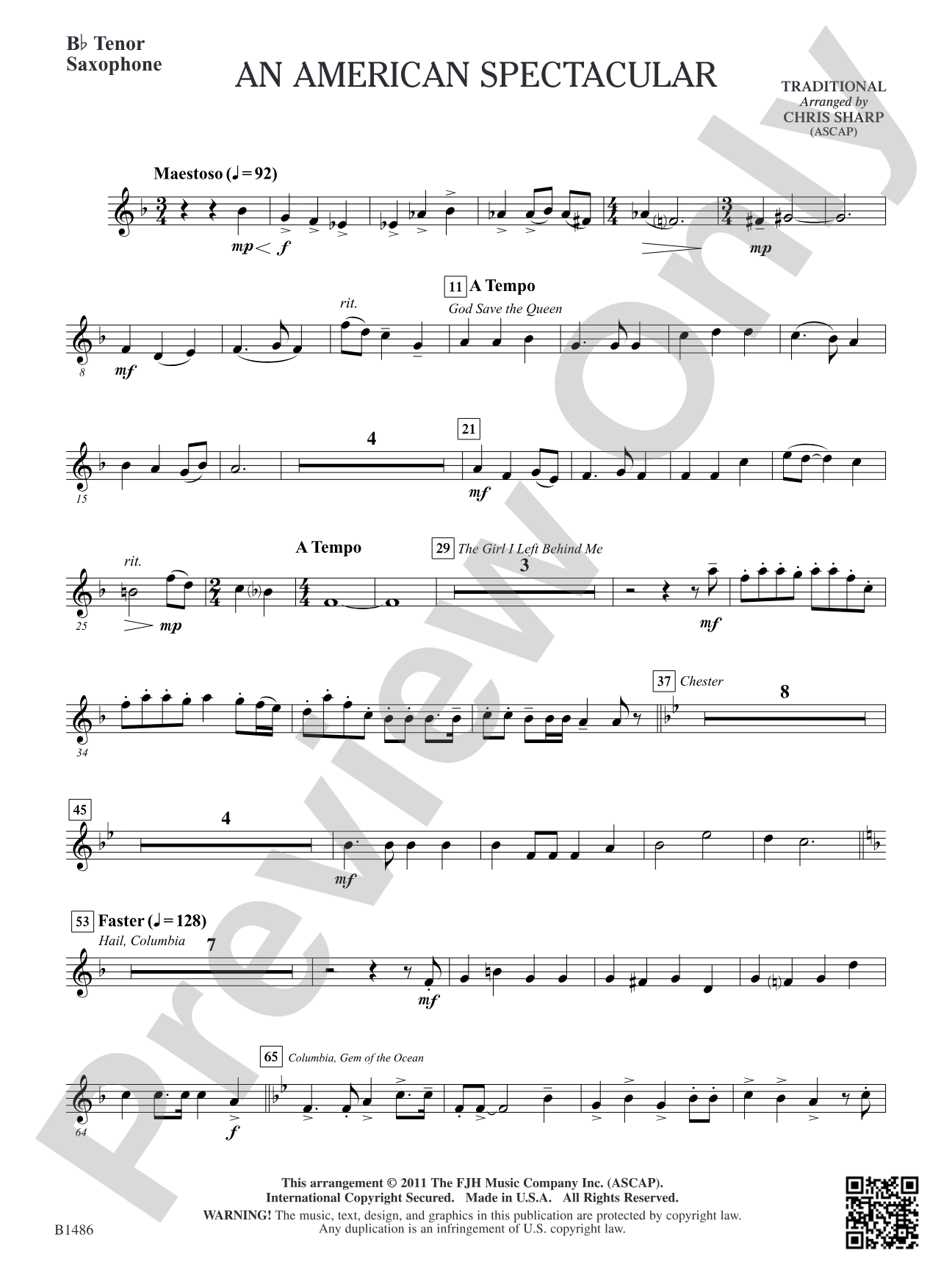 An American Spectacular: B-flat Tenor Saxophone