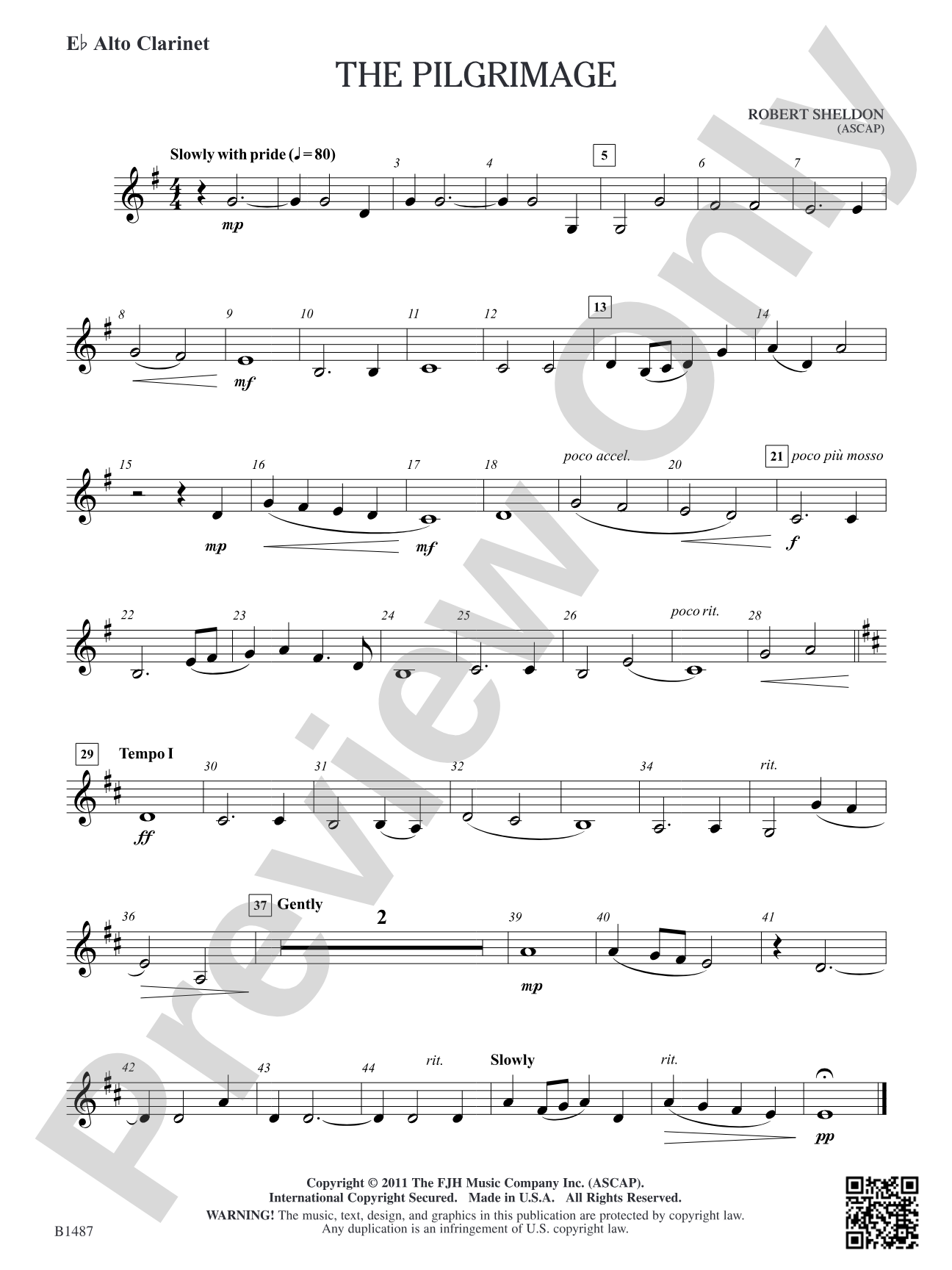 The Pilgrimage: E-flat Alto Clarinet