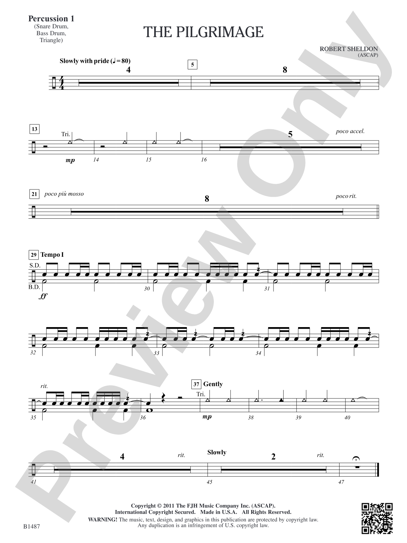 The Pilgrimage: Percussion 1