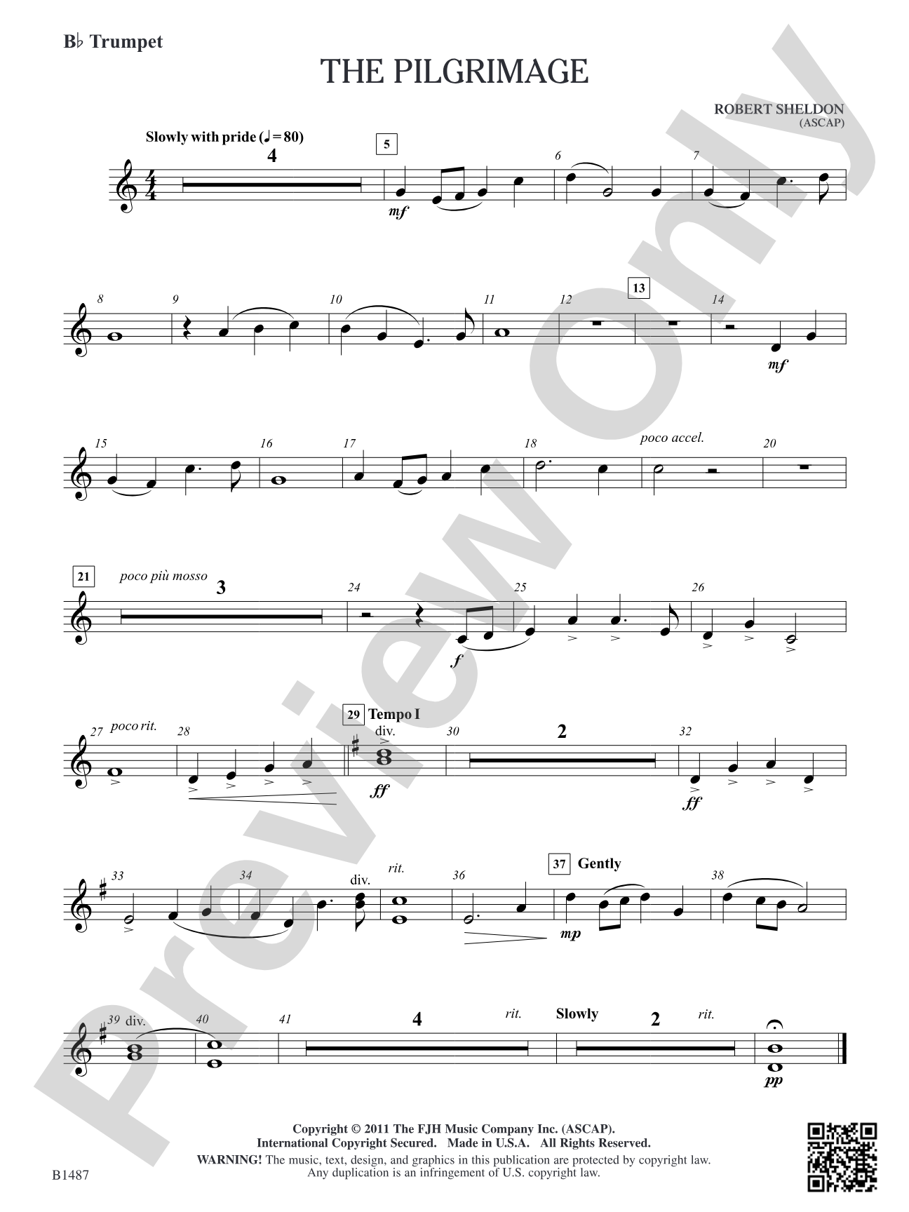 The Pilgrimage: B-flat Trumpet