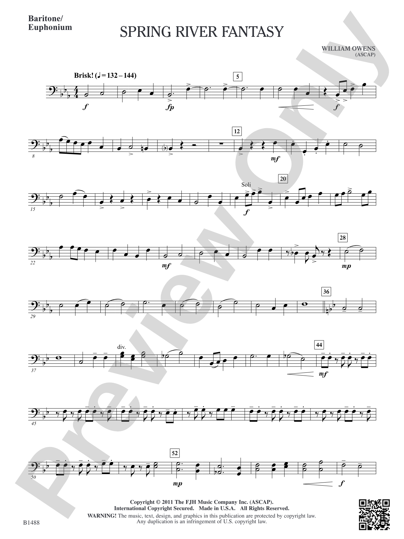 Spring River Fantasy: Baritone/Euphonium