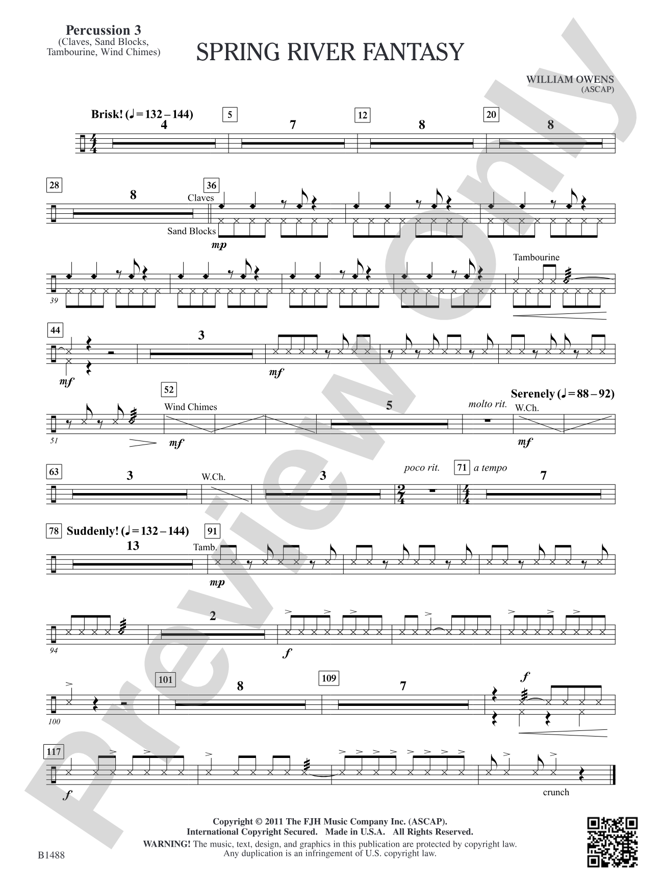 Spring River Fantasy: Percussion 3