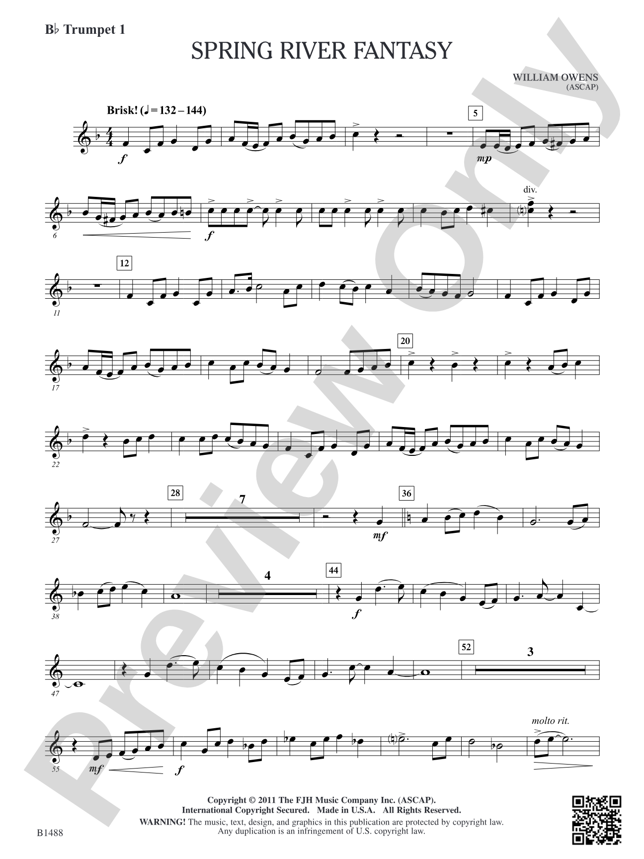 Spring River Fantasy: B-flat Trumpet 1
