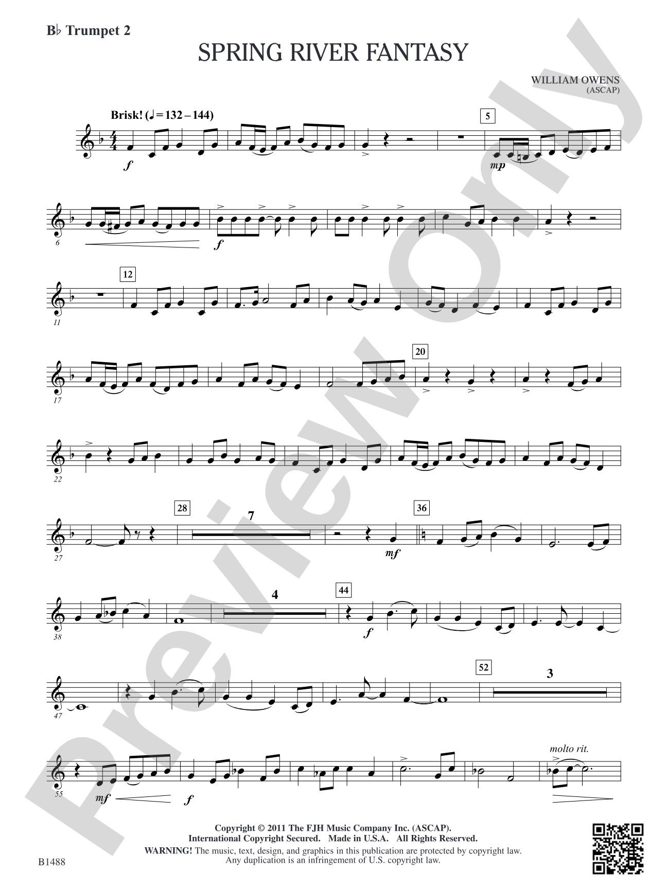 Spring River Fantasy: B-flat Trumpet 2