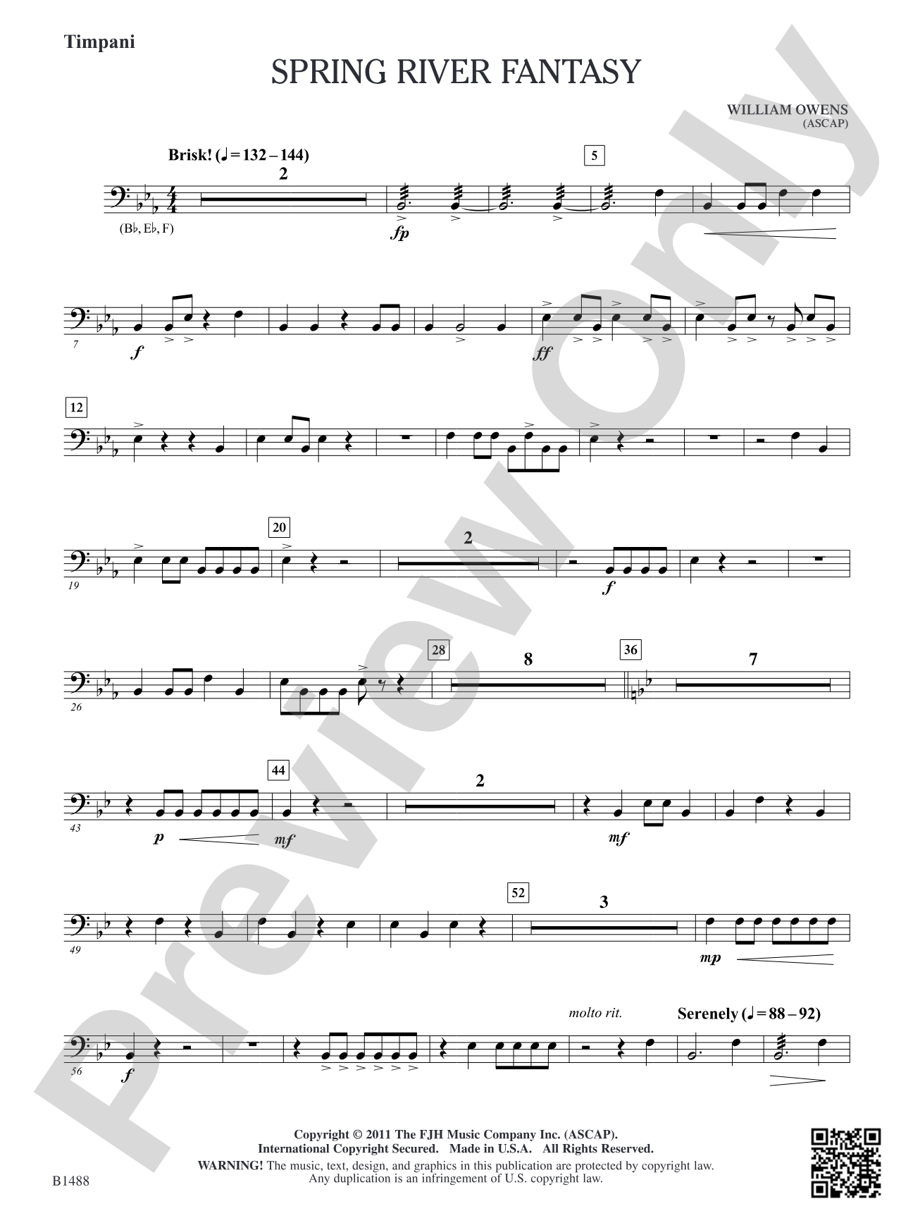 Spring River Fantasy: Timpani
