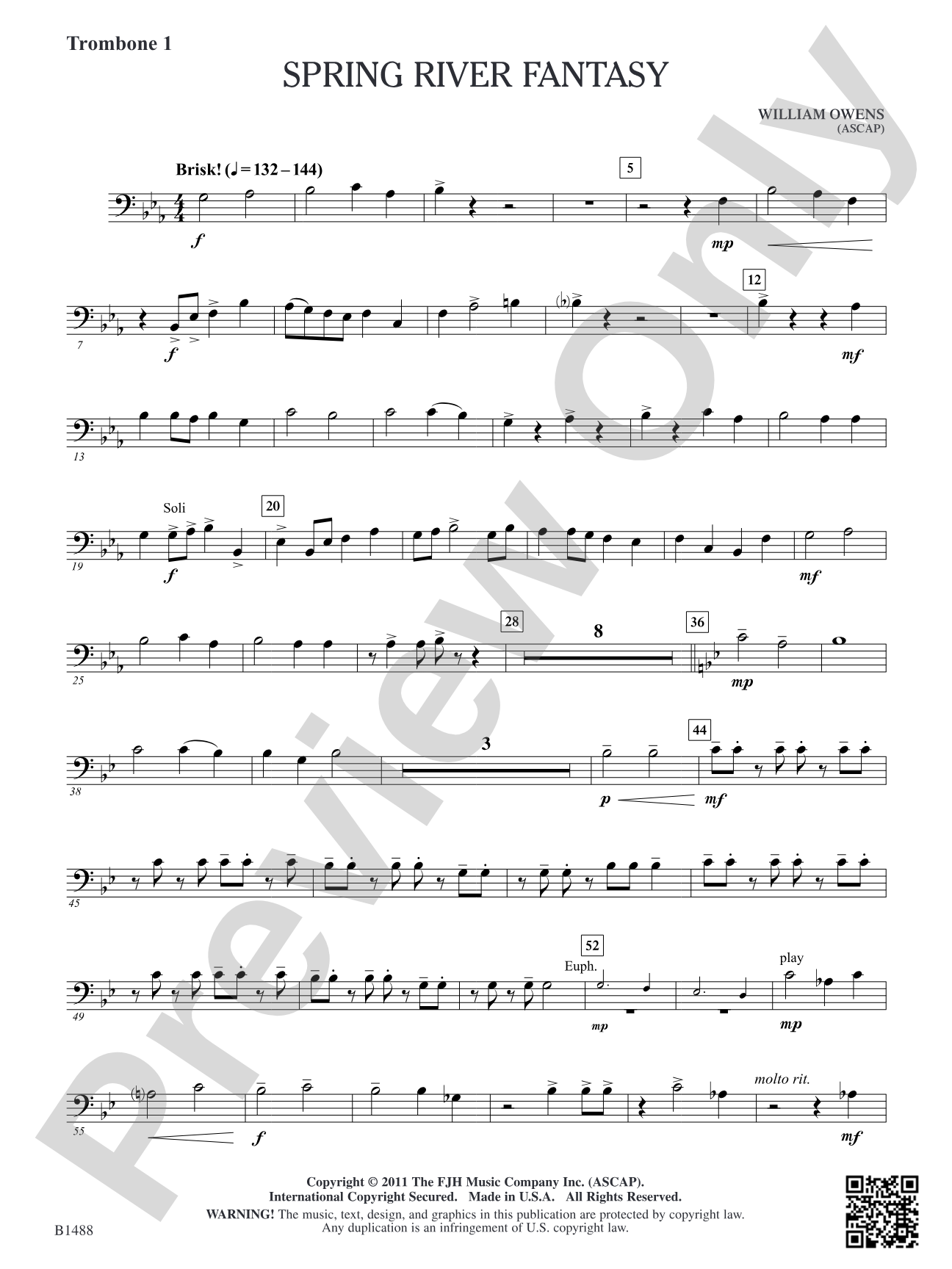 Spring River Fantasy: Trombone 1