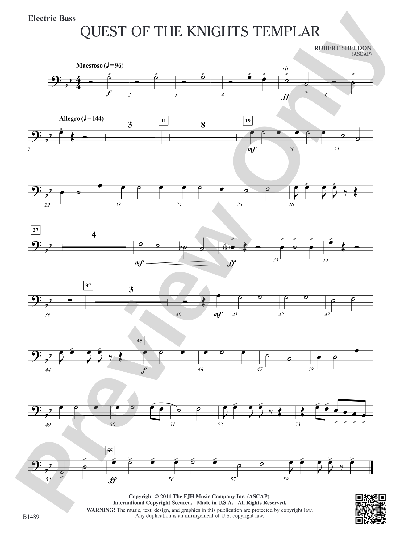 Quest of the Knights Templar: Electric Bass