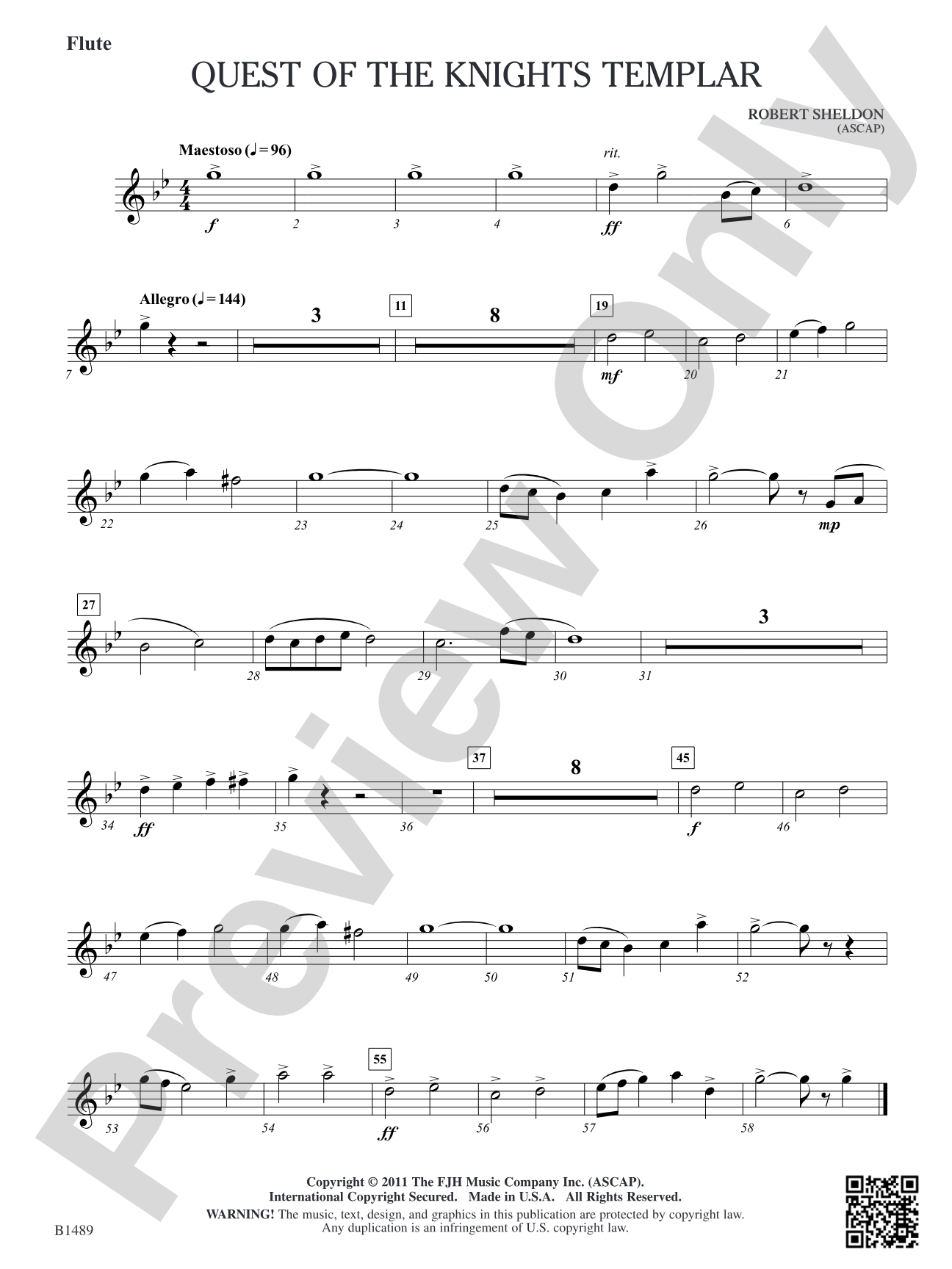 Quest of the Knights Templar: Flute