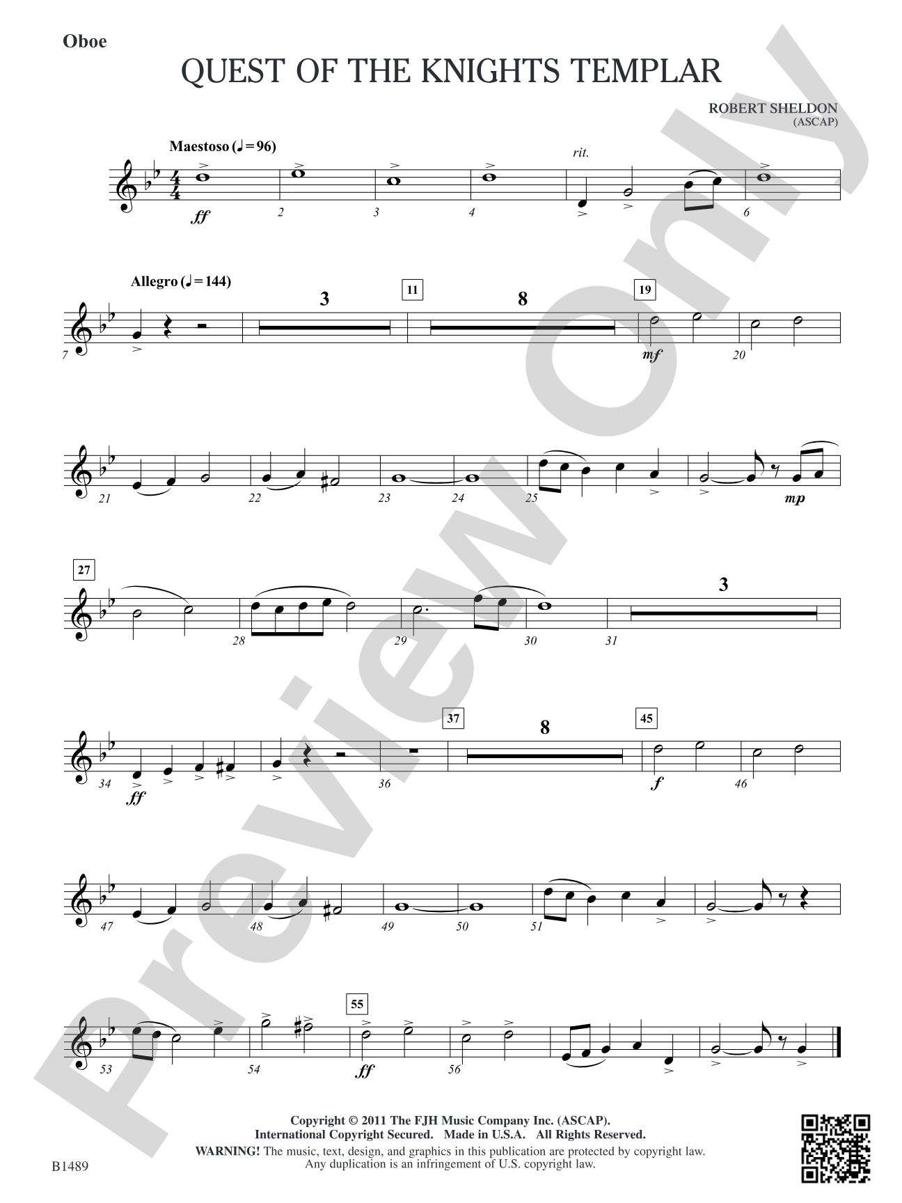 Quest of the Knights Templar: Oboe