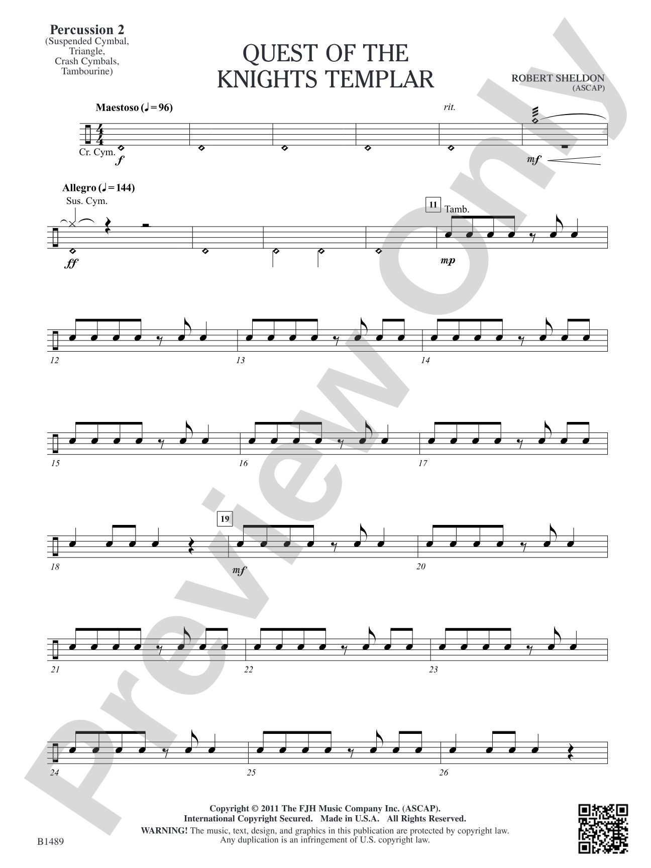 Quest of the Knights Templar: Percussion 2