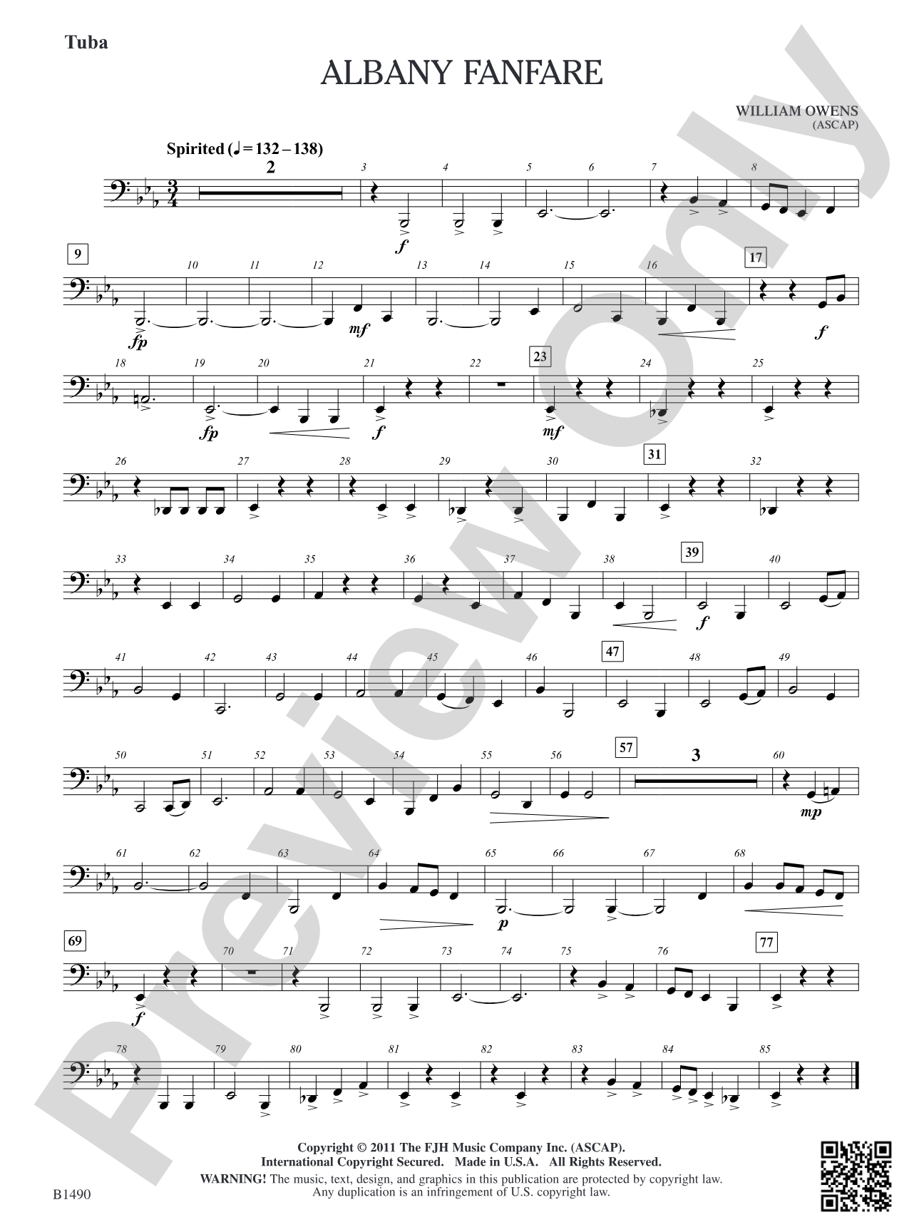Albany Fanfare: Tuba