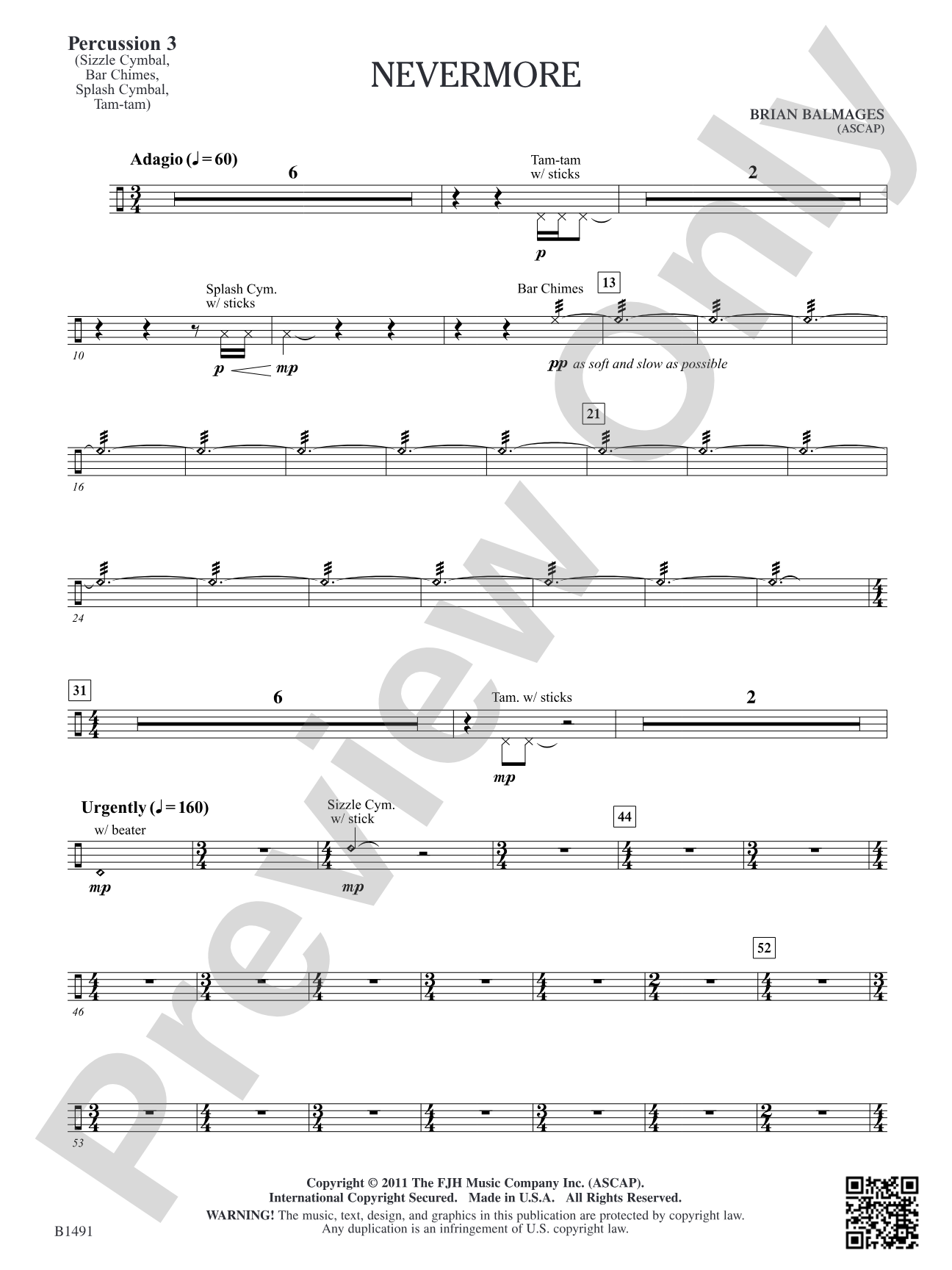 Nevermore: Percussion 3