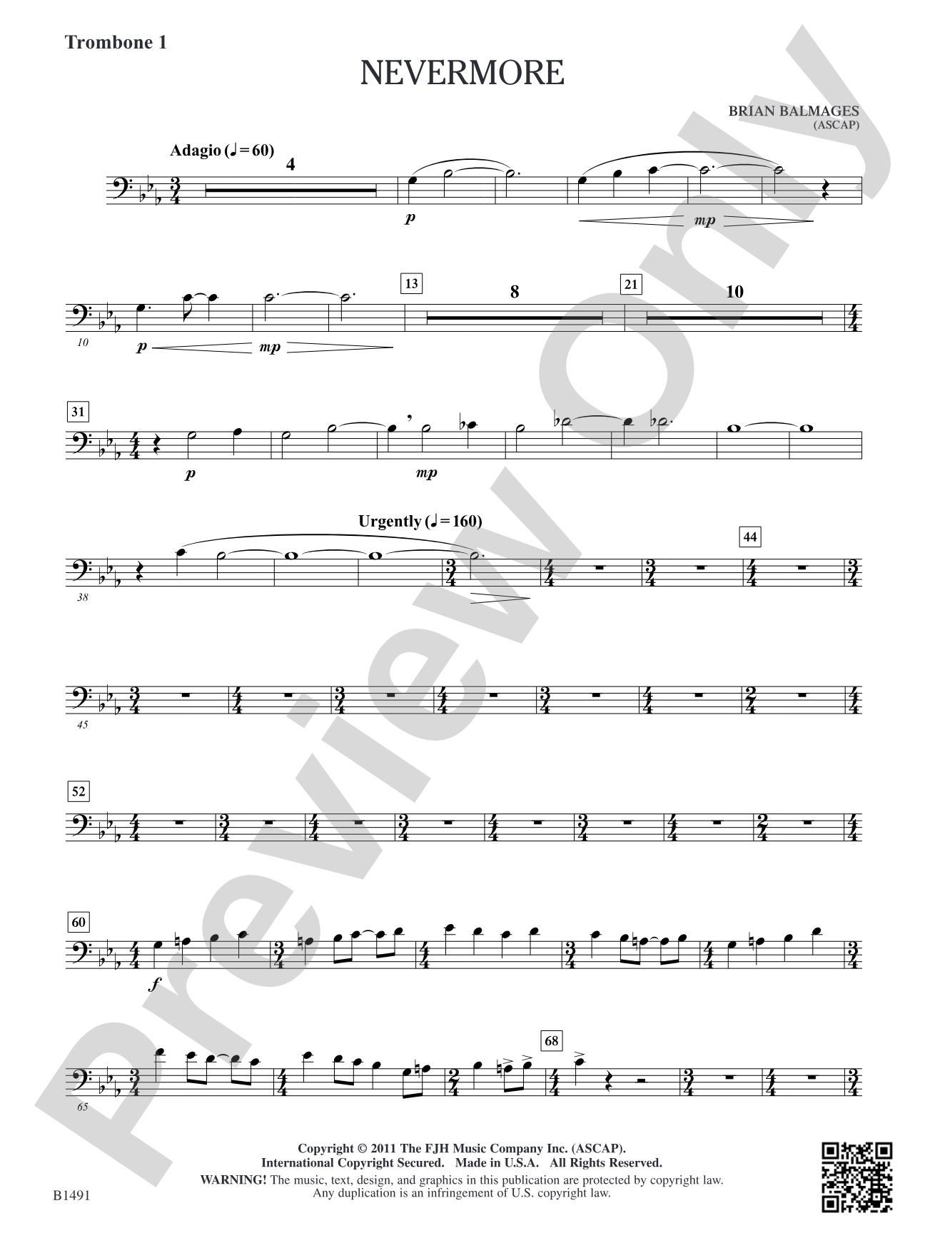 Nevermore: Trombone 1