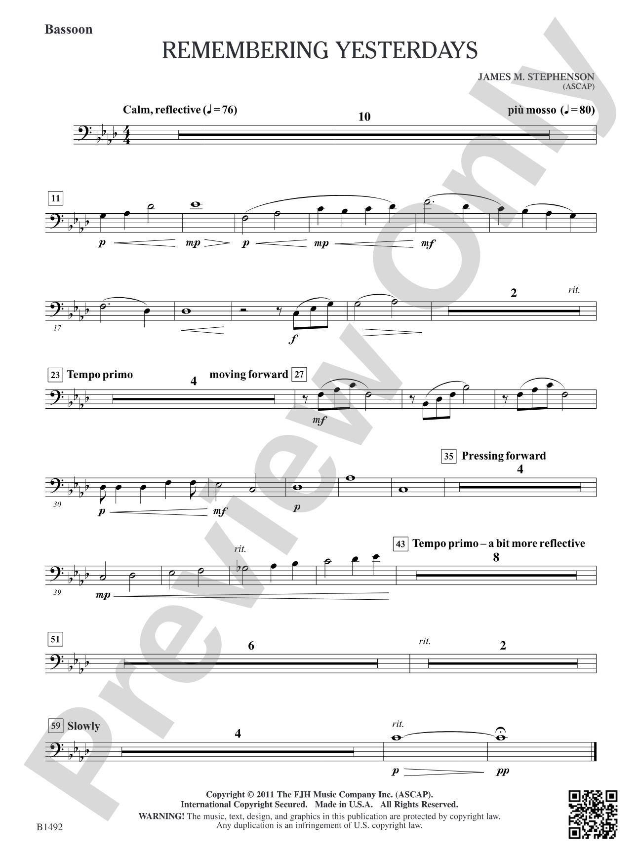 Remembering Yesterdays: Bassoon