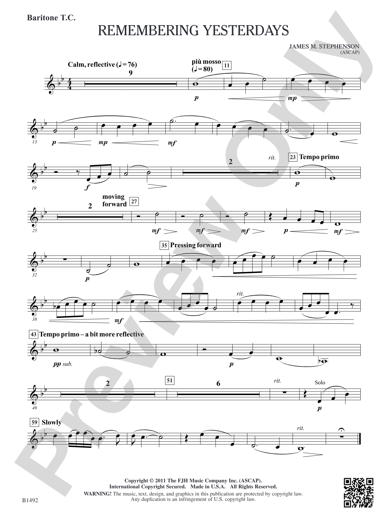Remembering Yesterdays: Baritone T.C.