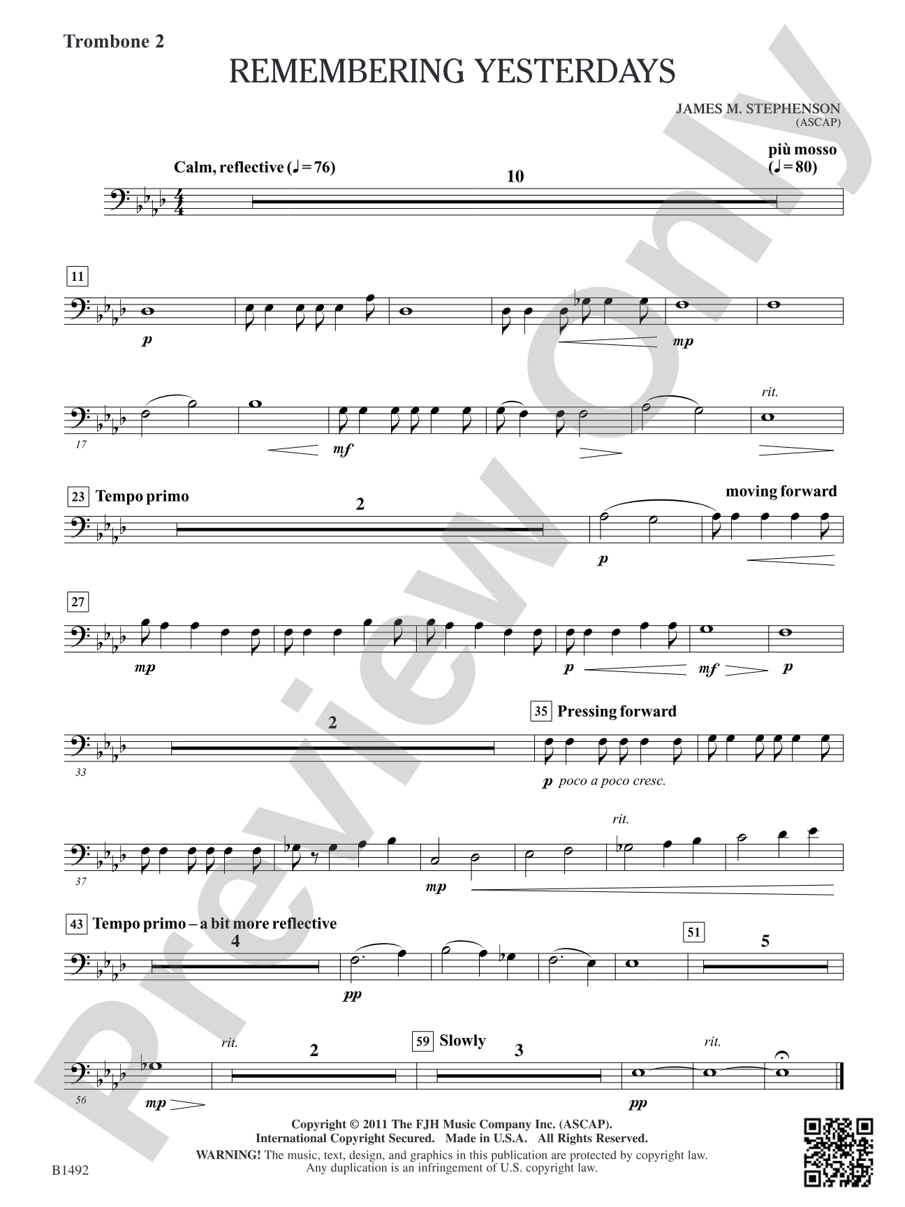 Remembering Yesterdays: Trombone 2
