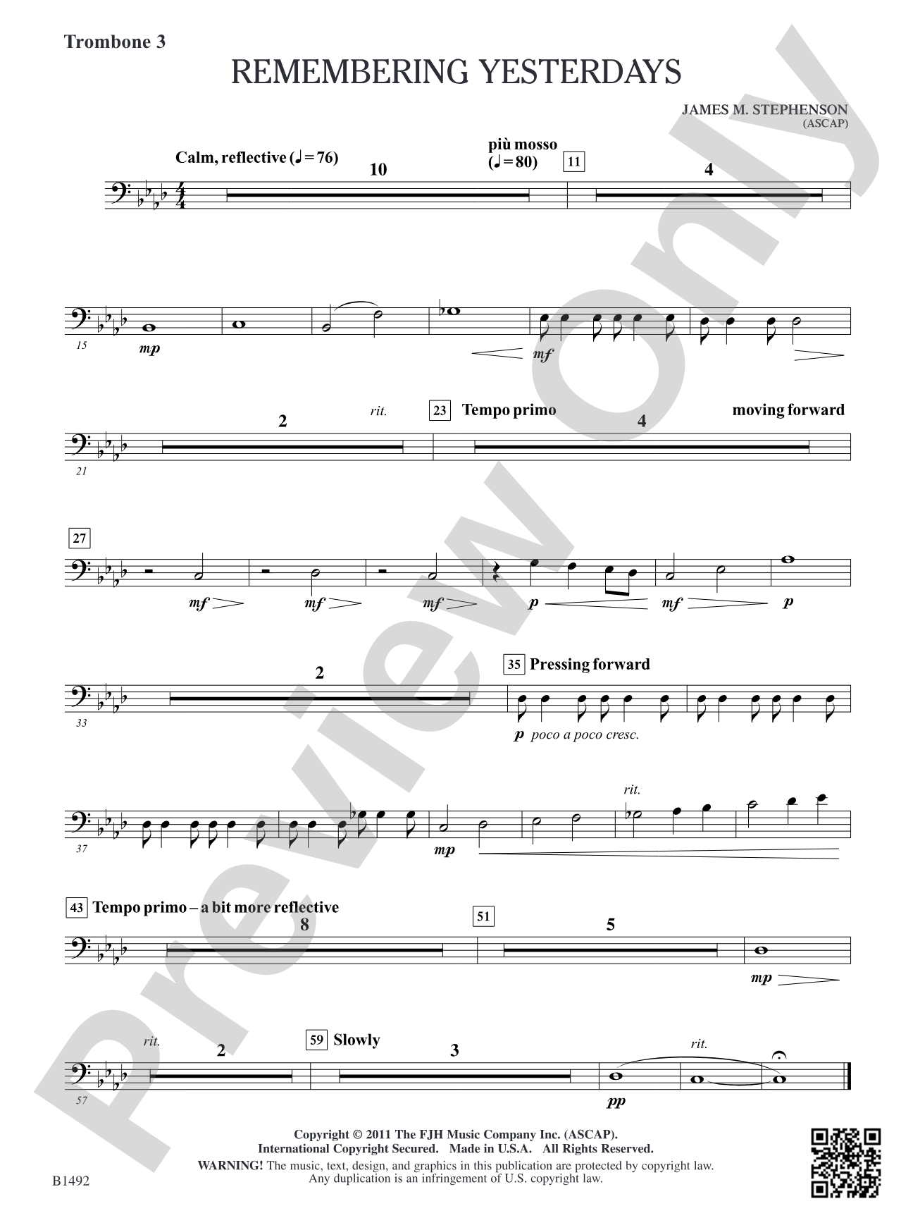 Remembering Yesterdays: Trombone 3