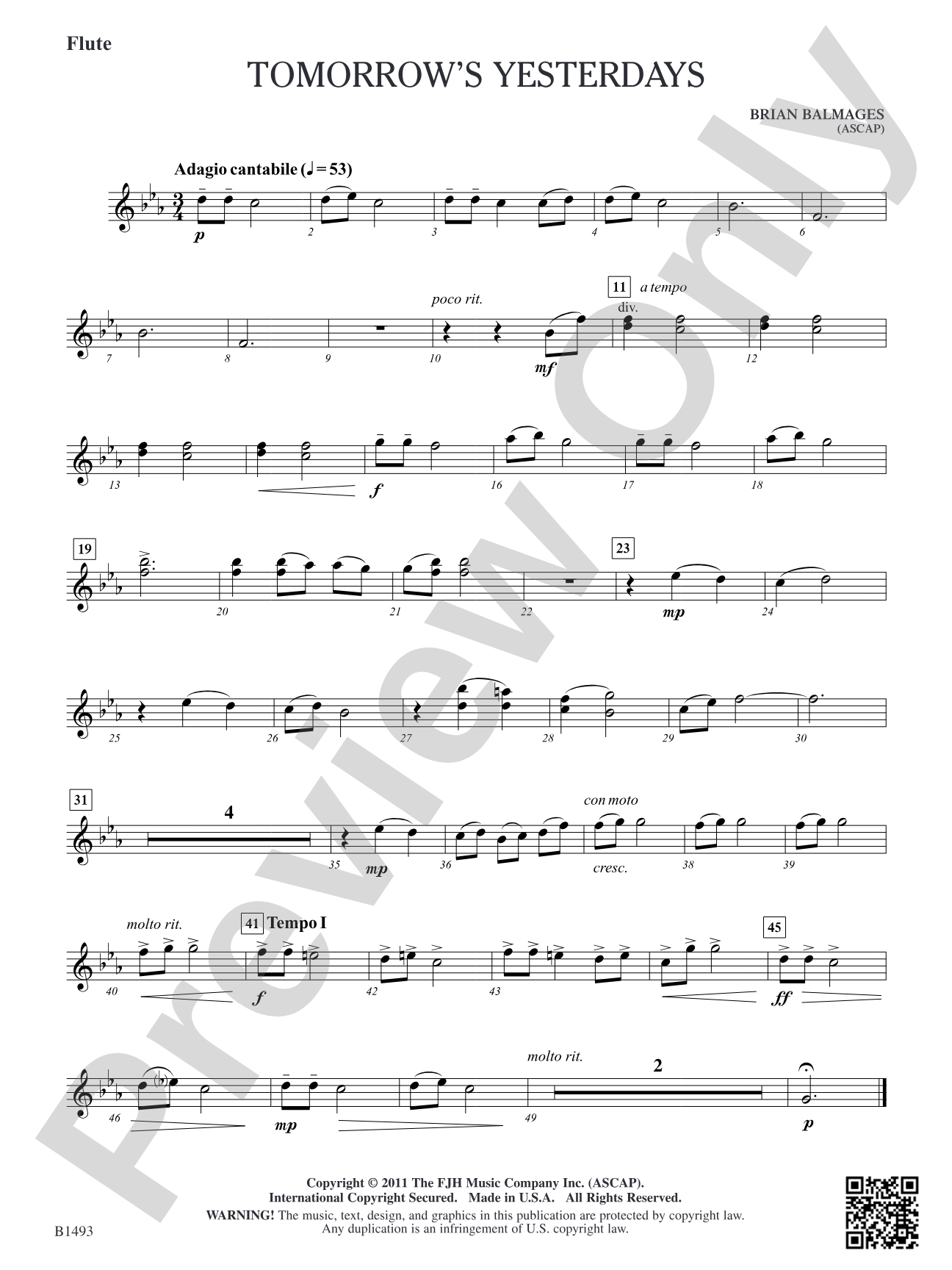 Tomorrow's Yesterdays: Flute