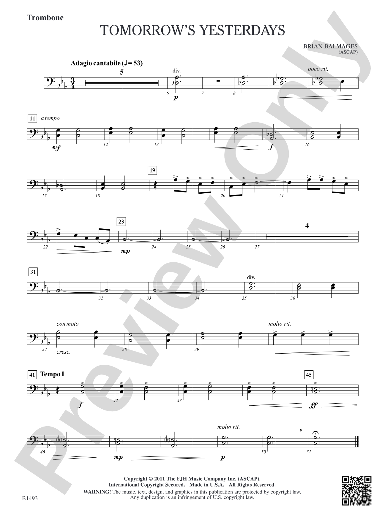 Tomorrow's Yesterdays: Trombone