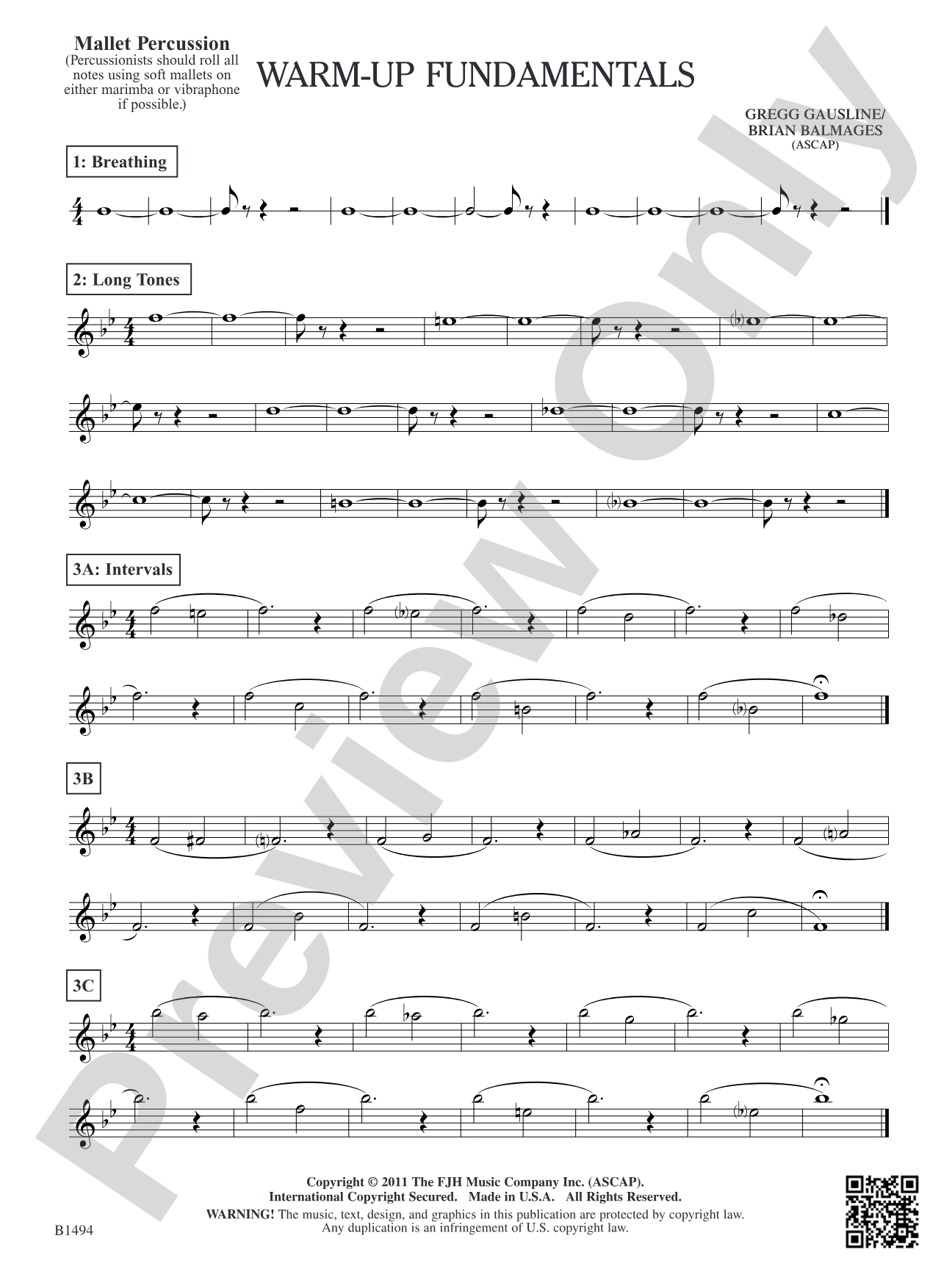 Warm-Up Fundamentals for Concert Band: Mallet Percussion