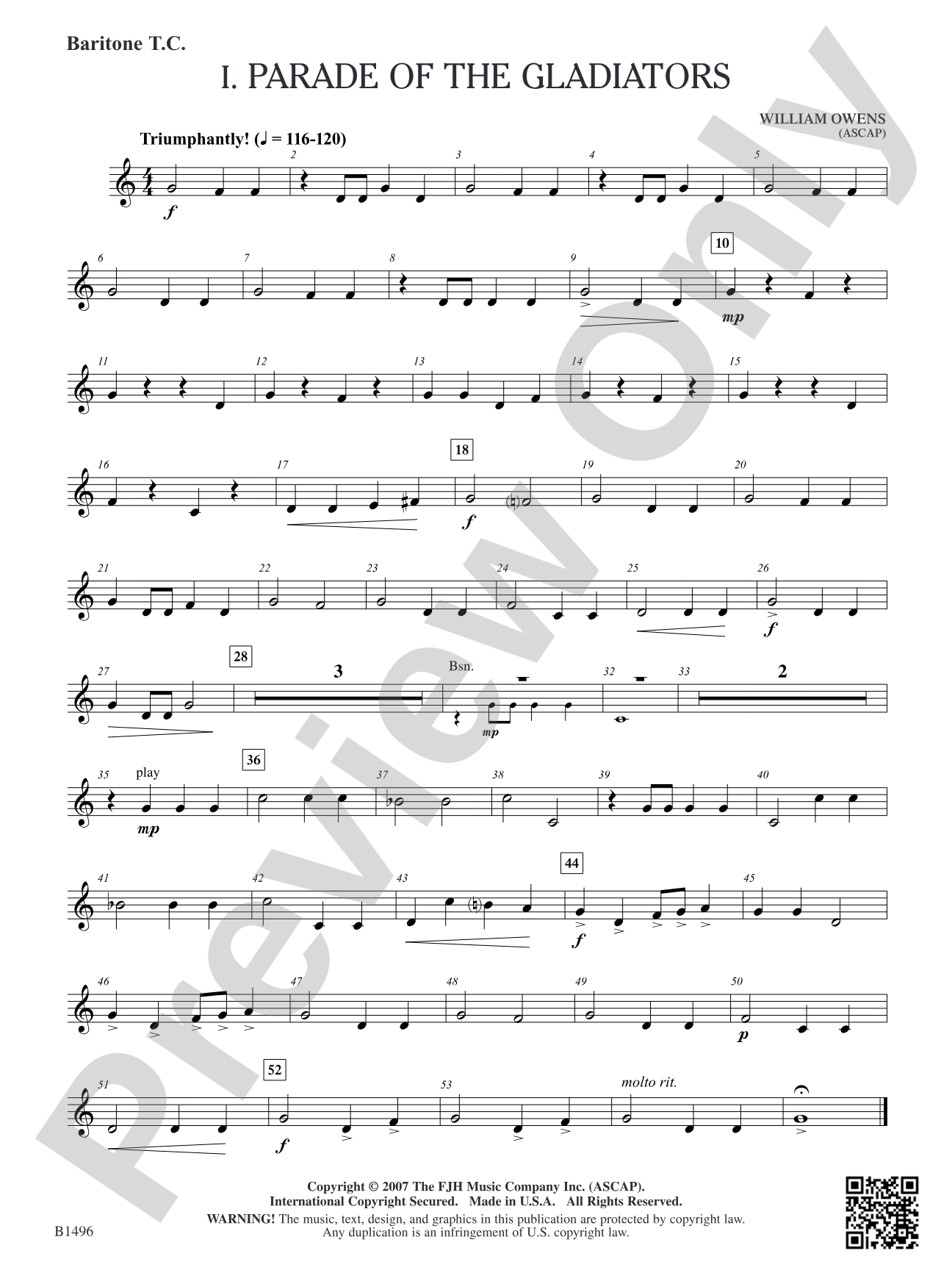 Curtain Up! (Complete Concert Beginning Band Vol.1): Baritone T.C.