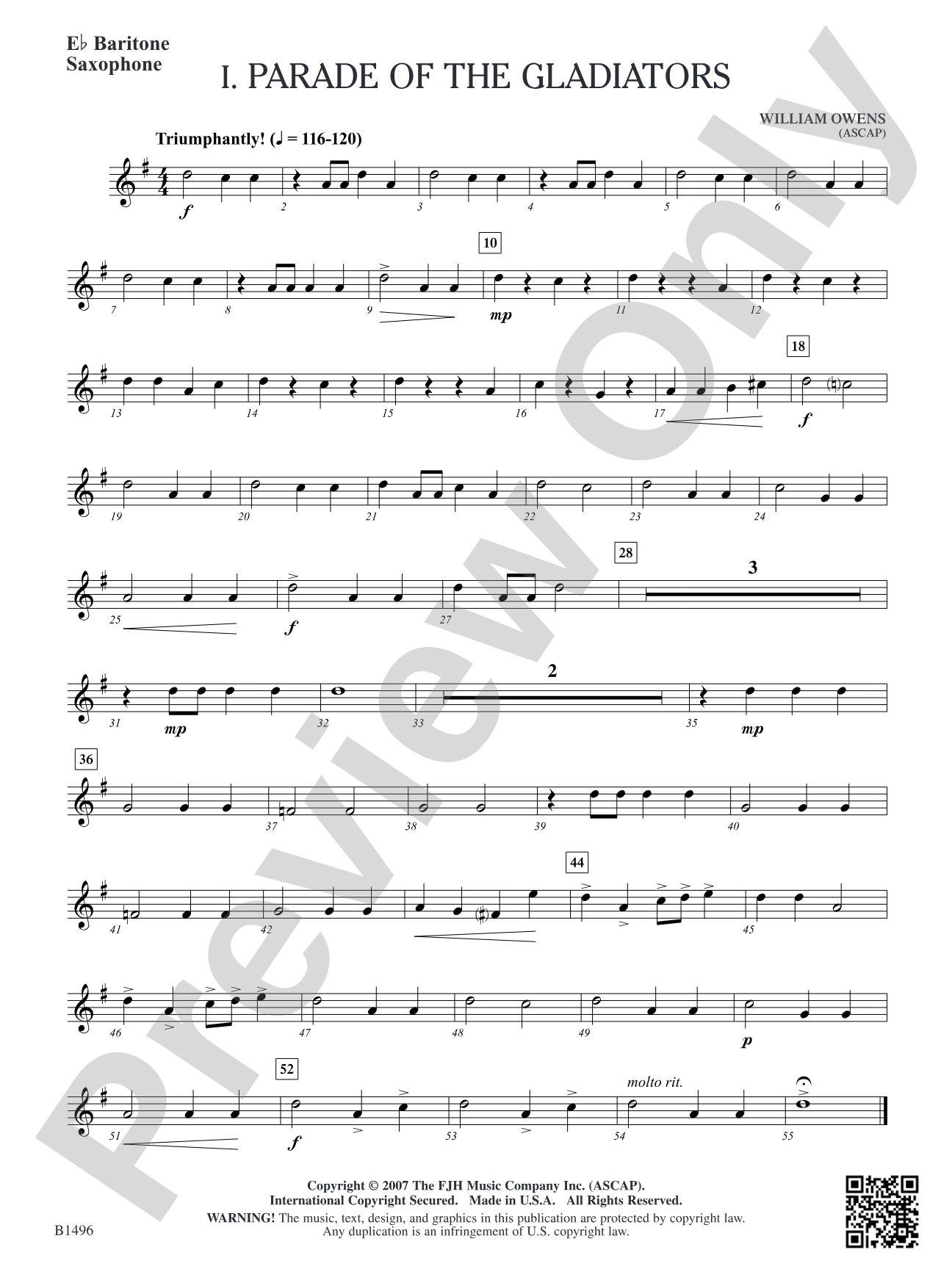 Curtain Up! (Complete Concert Beginning Band Vol.1): E-flat Baritone Saxophone