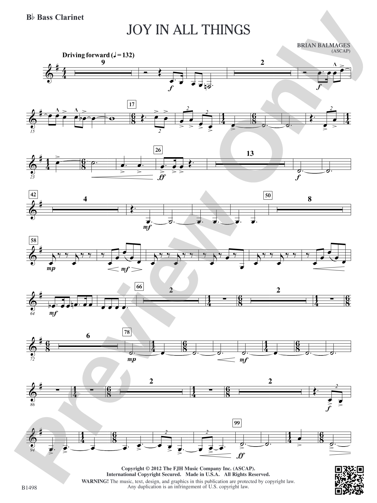 Joy in All Things: B-flat Bass Clarinet