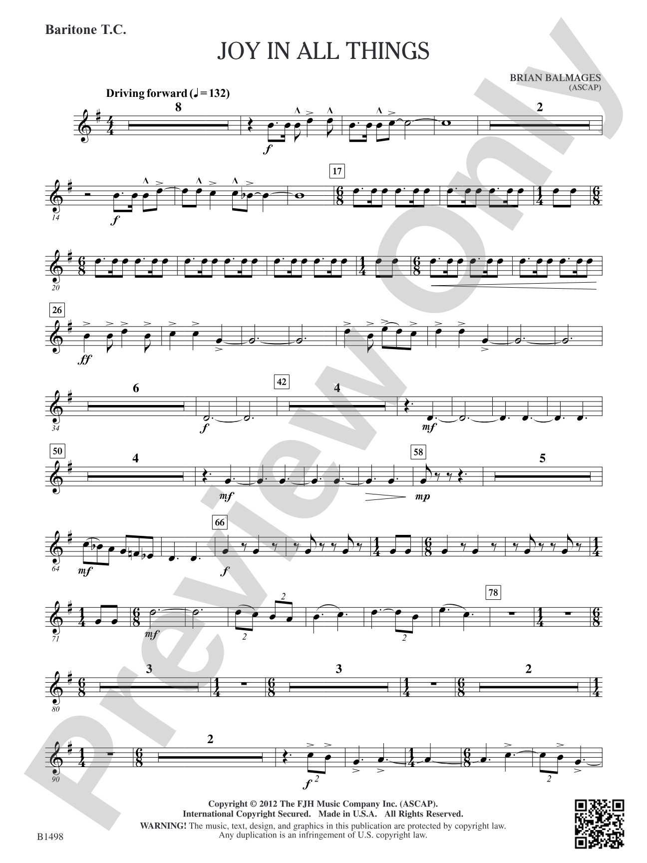 Joy in All Things: Baritone T.C.