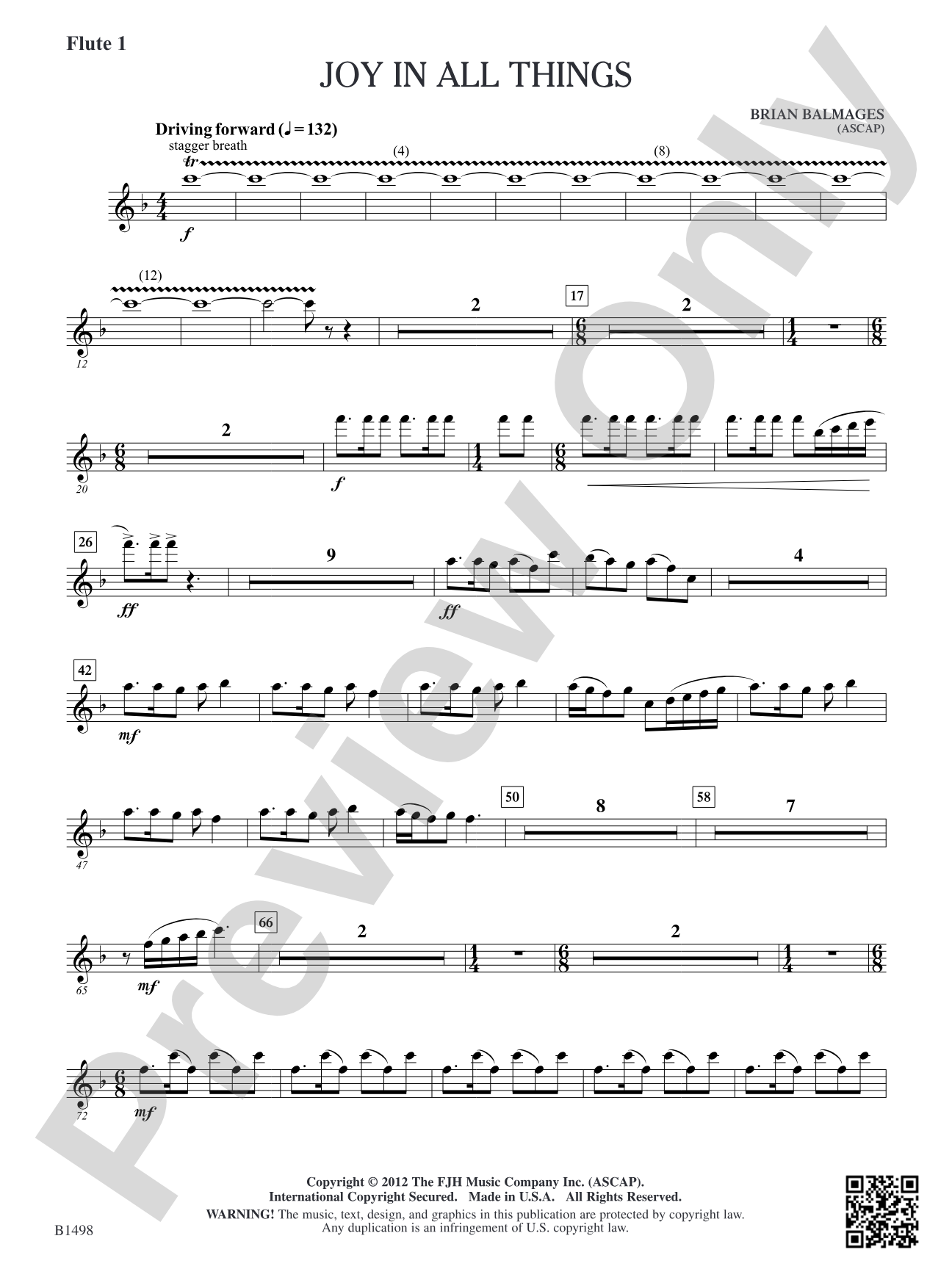 Joy in All Things: Flute 1