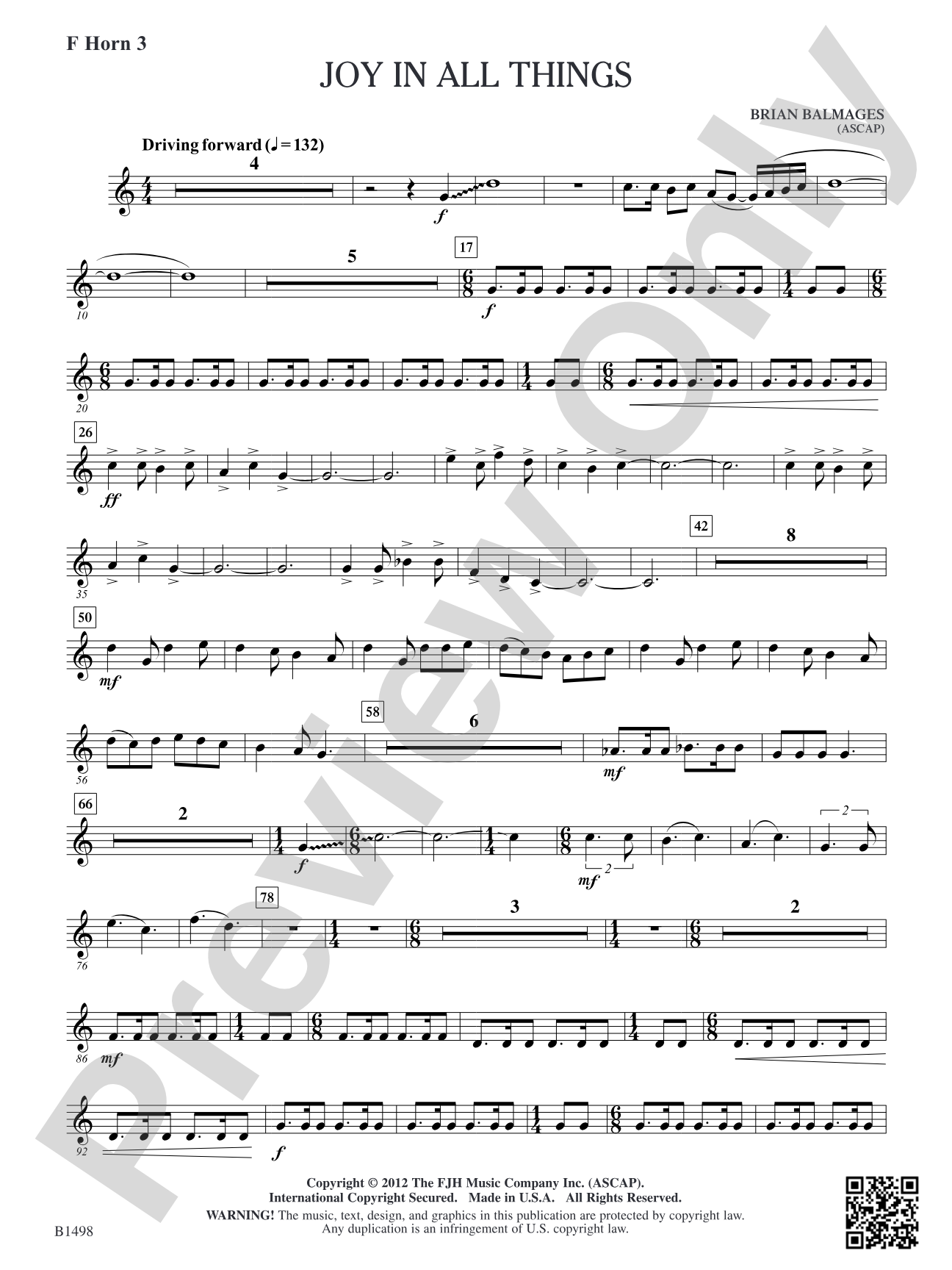 Joy in All Things: F Horn 3