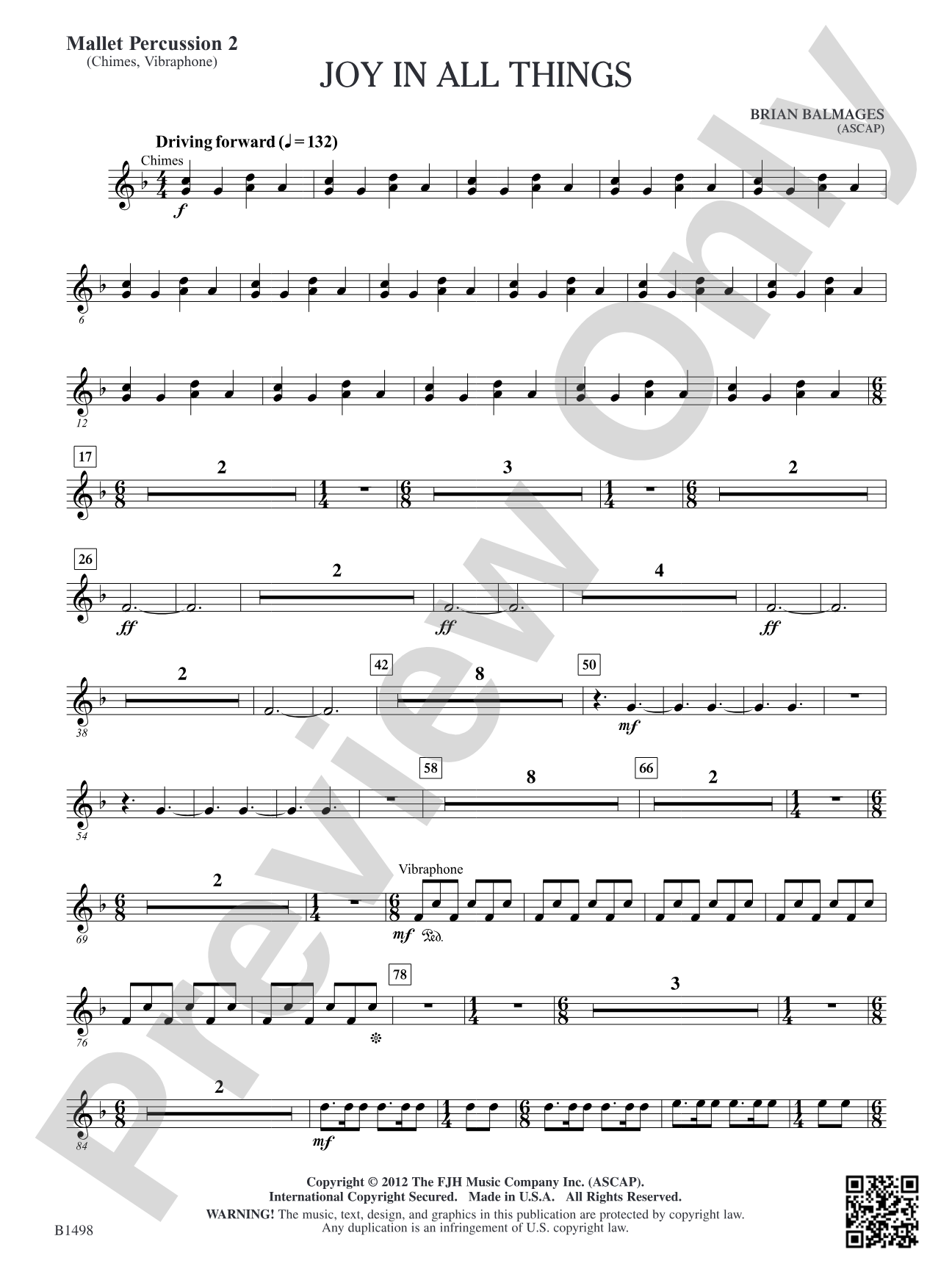 Joy in All Things: Mallet Percussion 2
