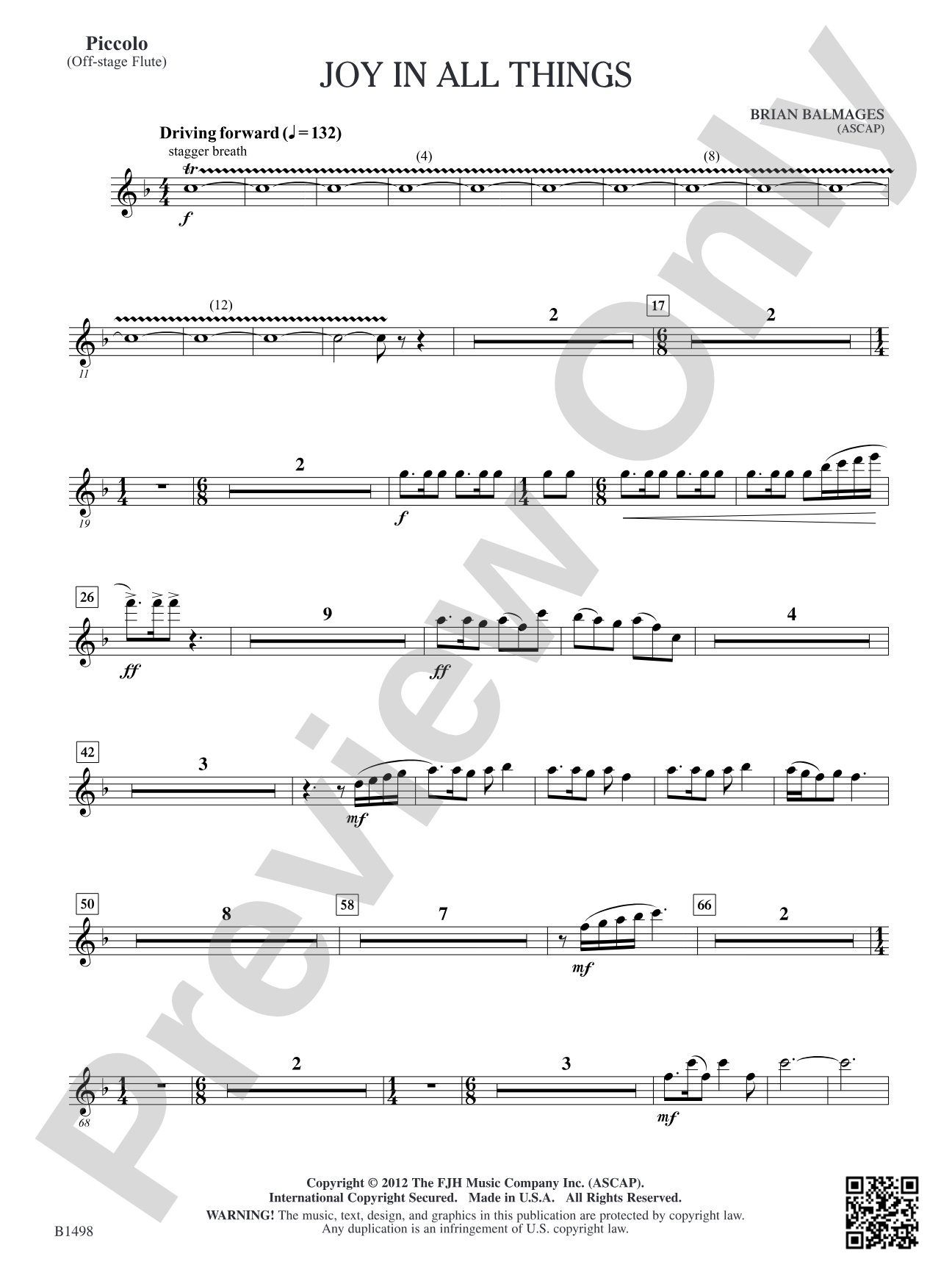 Joy in All Things: Piccolo/Off-stage Flute
