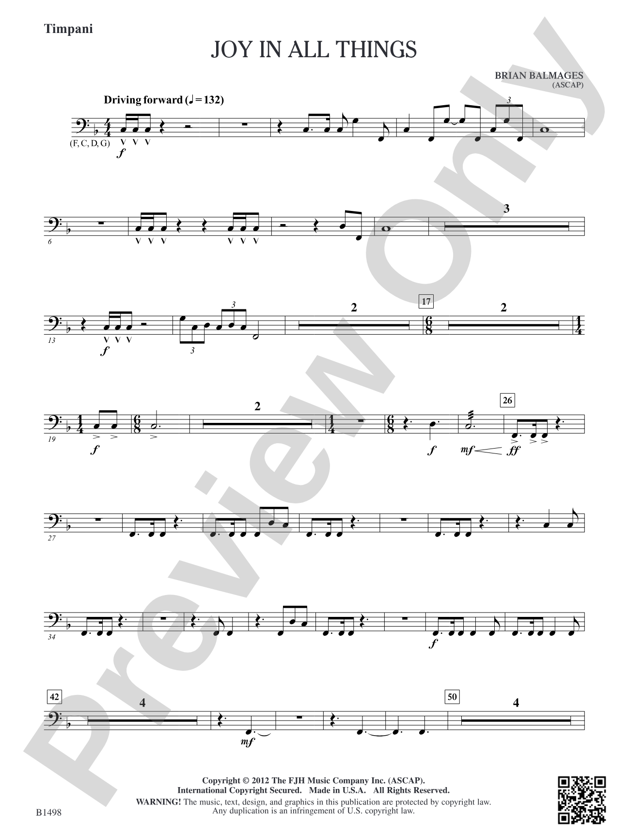 Joy in All Things: Timpani