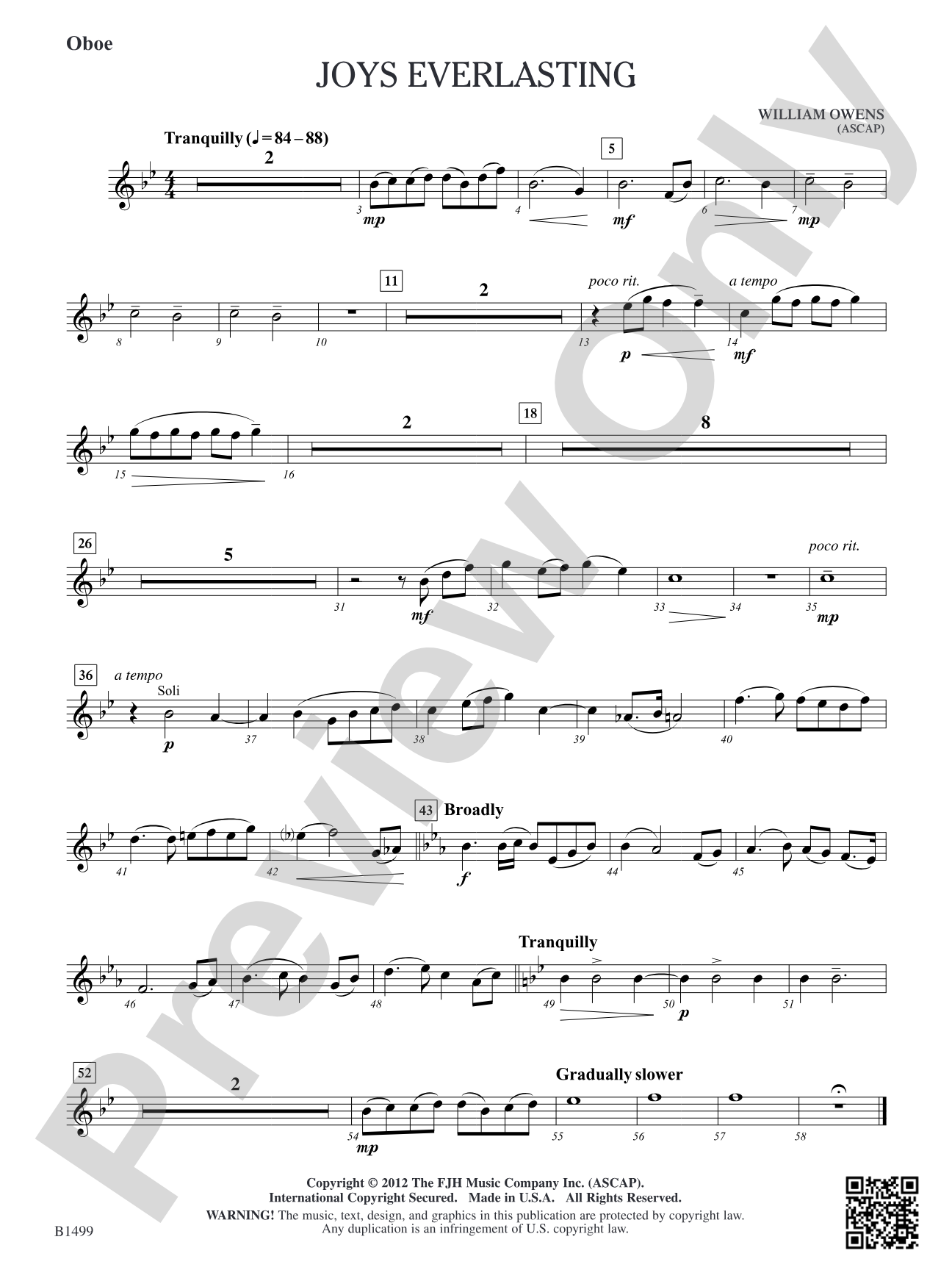 Joys Everlasting: Oboe