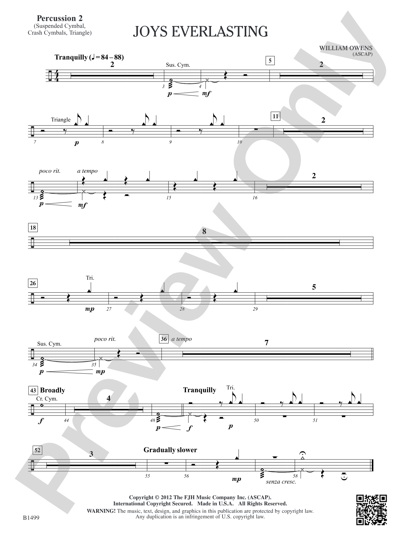 Joys Everlasting: Percussion 2