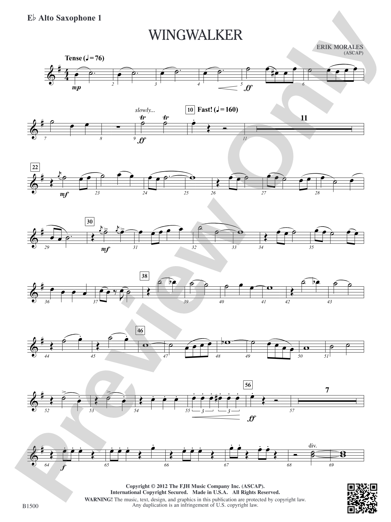 Wingwalker: E-flat Alto Saxophone 1