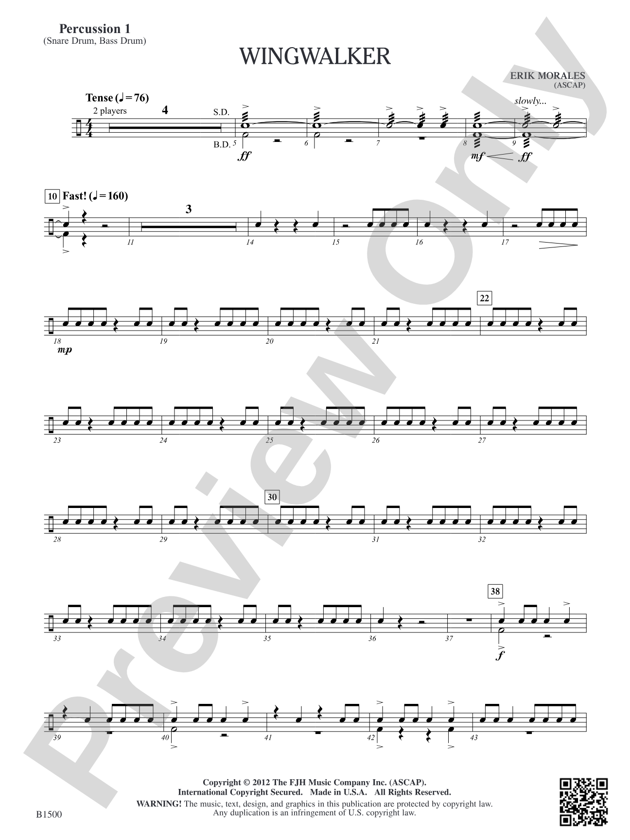 Wingwalker: Percussion 1