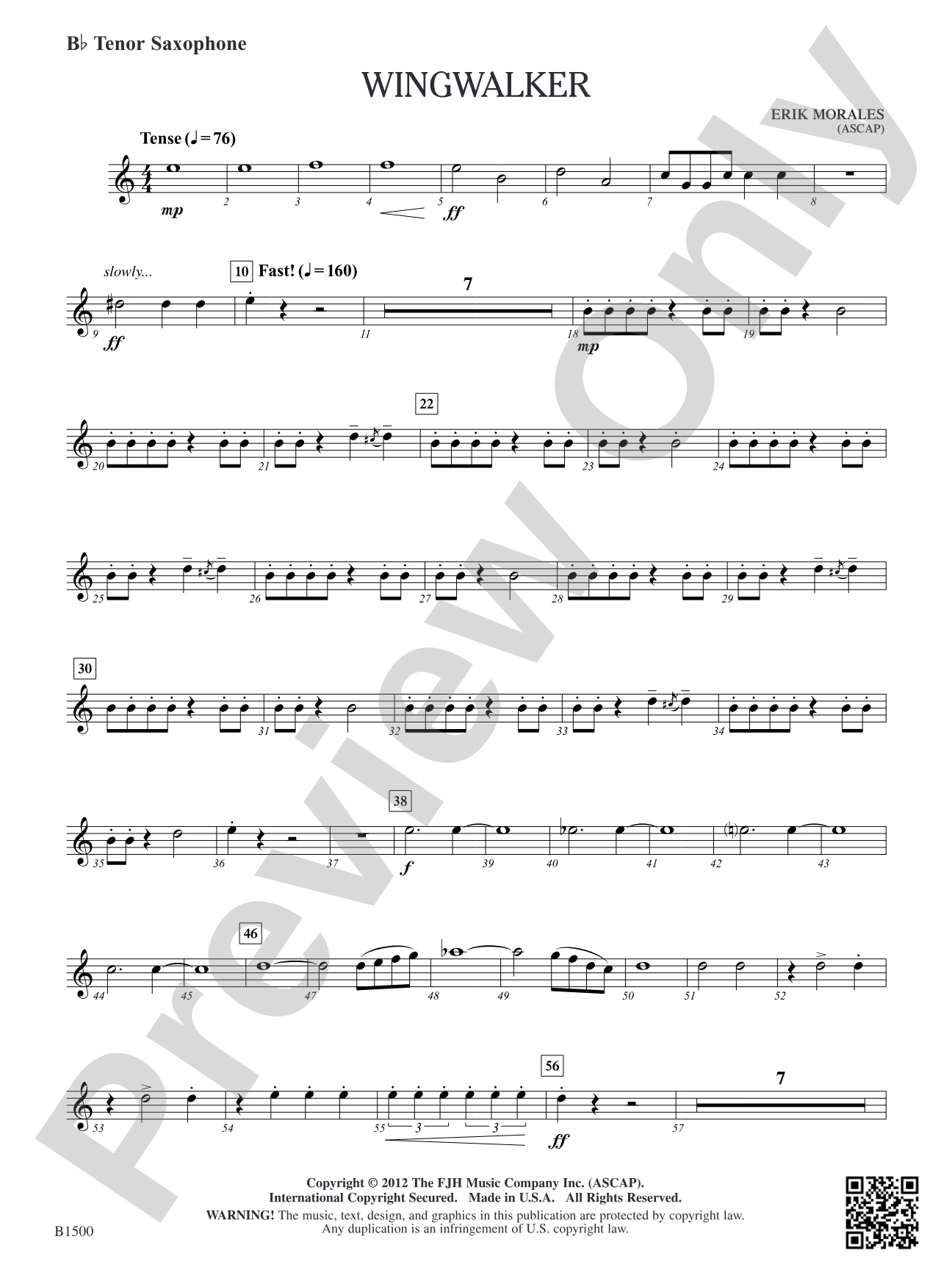 Wingwalker: B-flat Tenor Saxophone