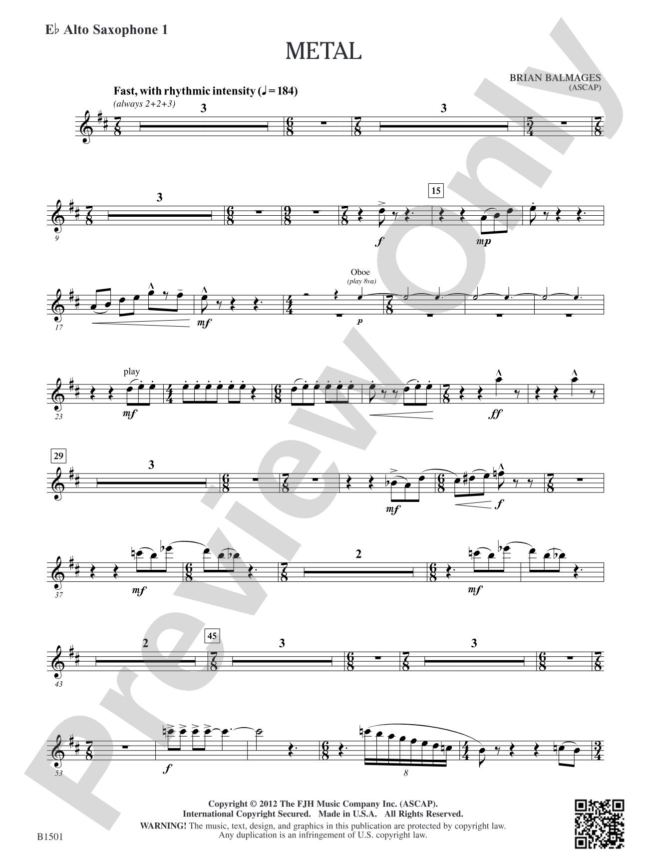 Metal: E-flat Alto Saxophone 1