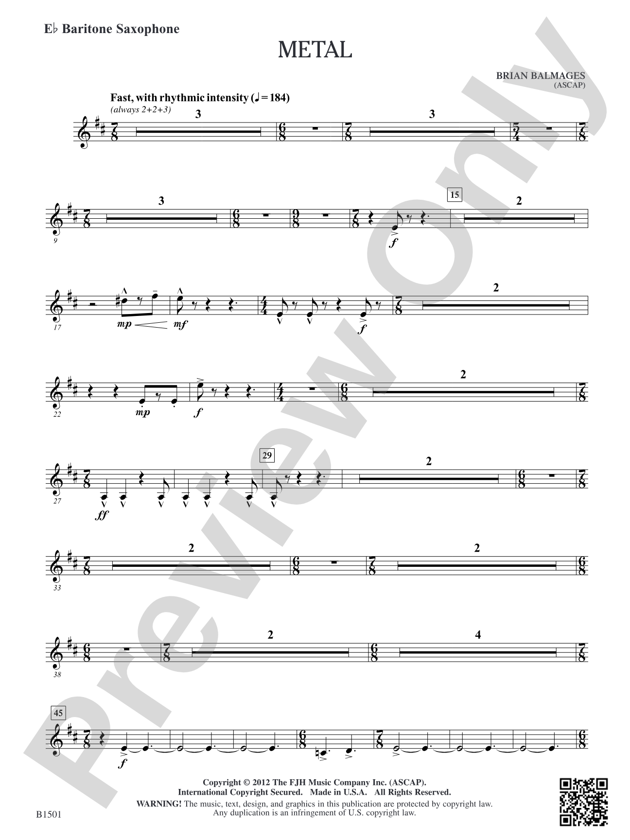 Metal: E-flat Baritone Saxophone