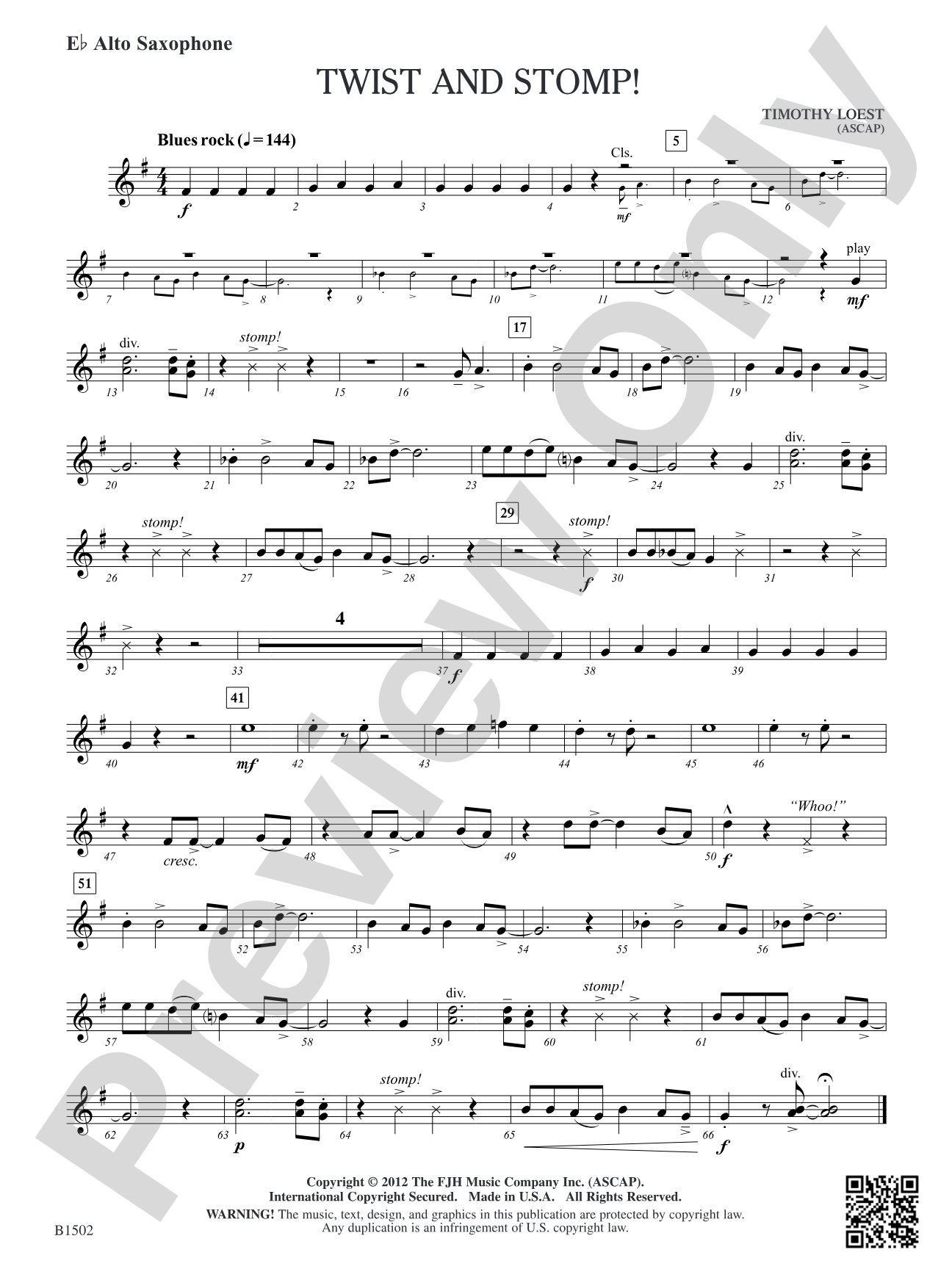 Twist and Stomp!: E-flat Alto Saxophone