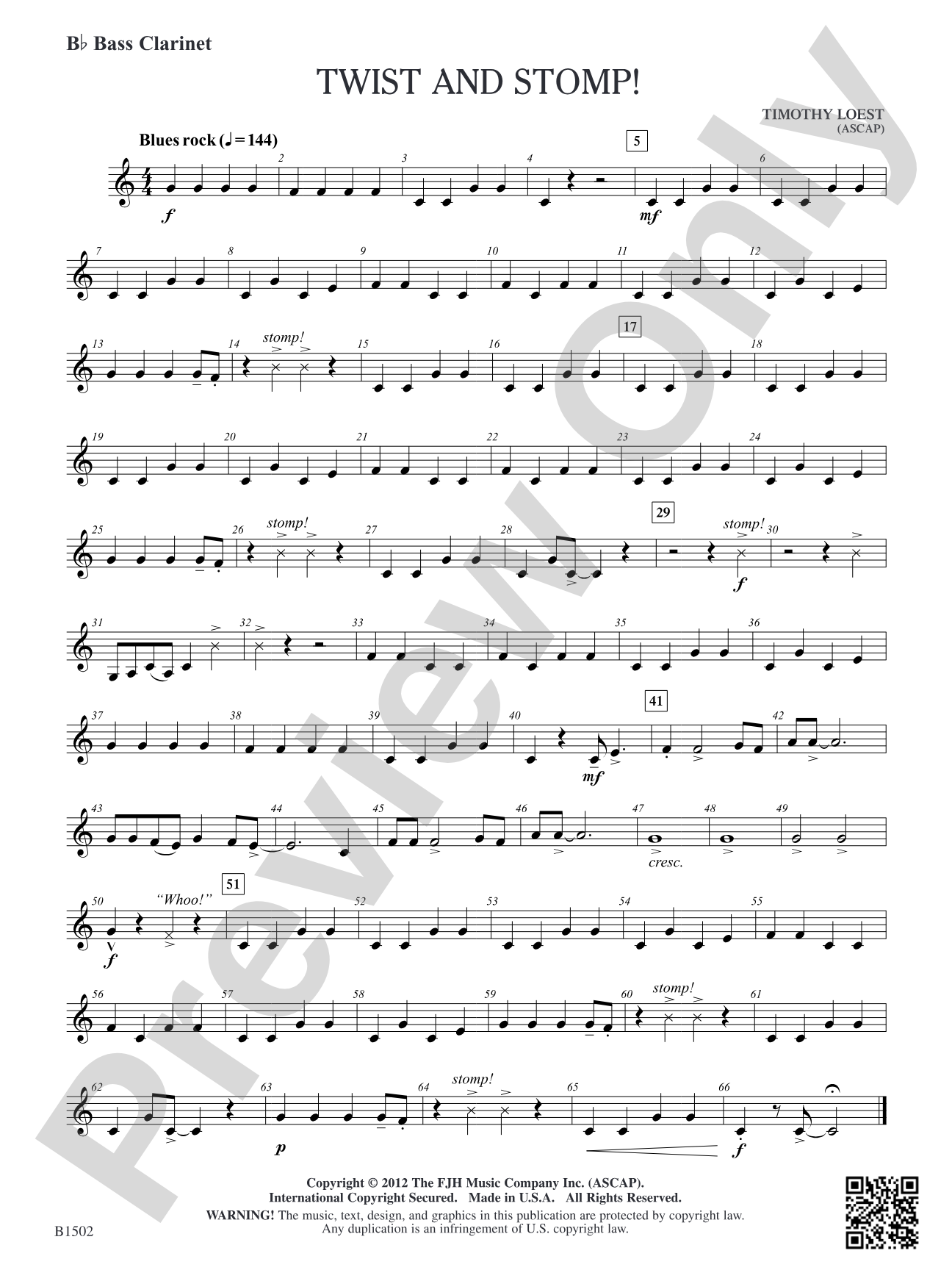 Twist and Stomp!: B-flat Bass Clarinet