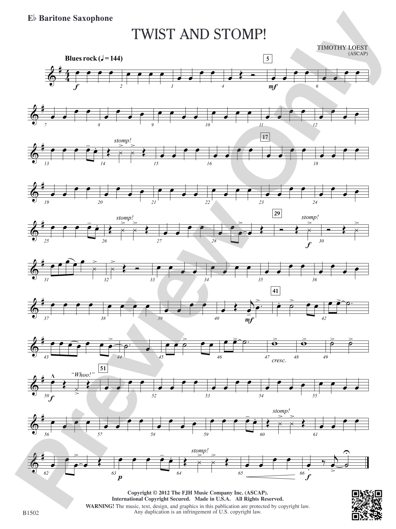Twist and Stomp!: E-flat Baritone Saxophone