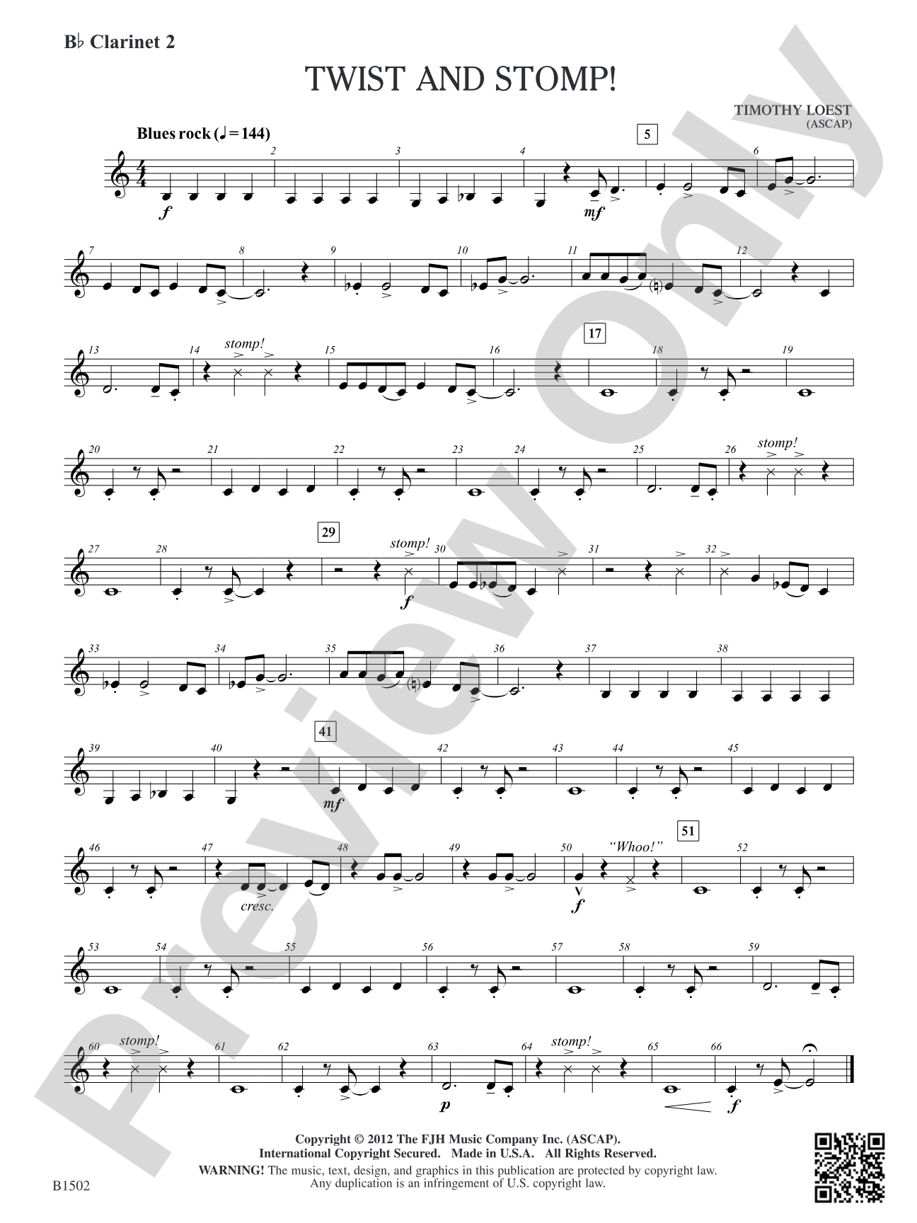 Twist and Stomp!: B-flat Clarinet 2