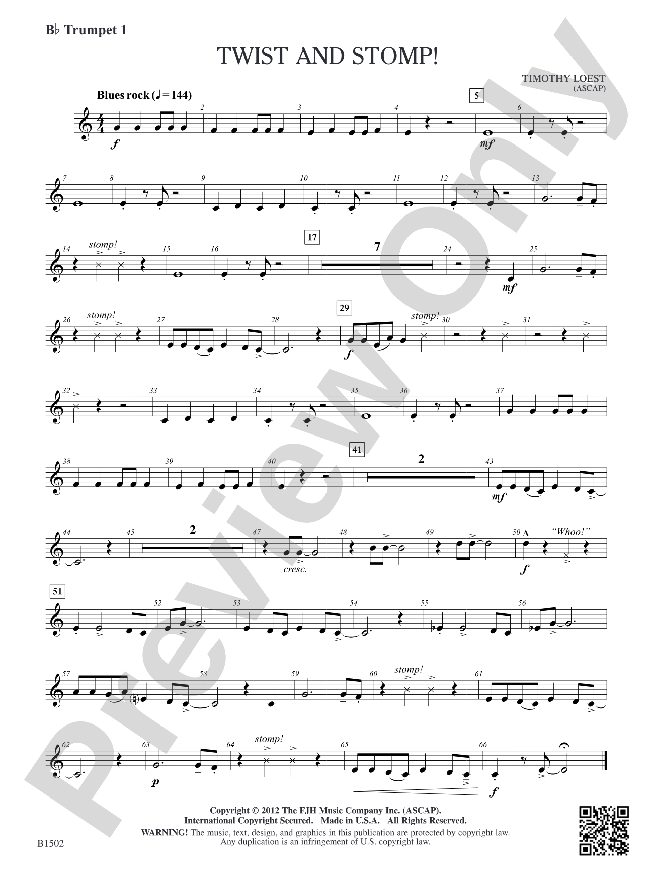 Twist and Stomp!: B-flat Trumpet 1