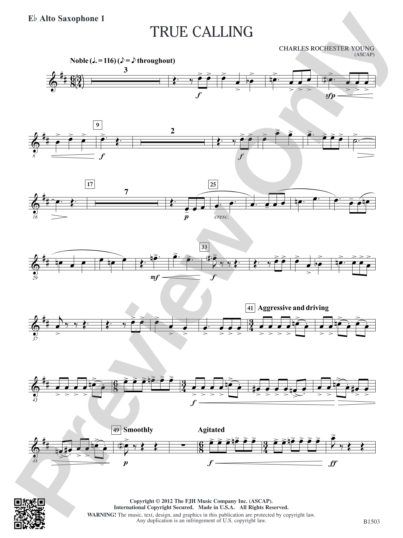 True Calling: E-flat Alto Saxophone 1
