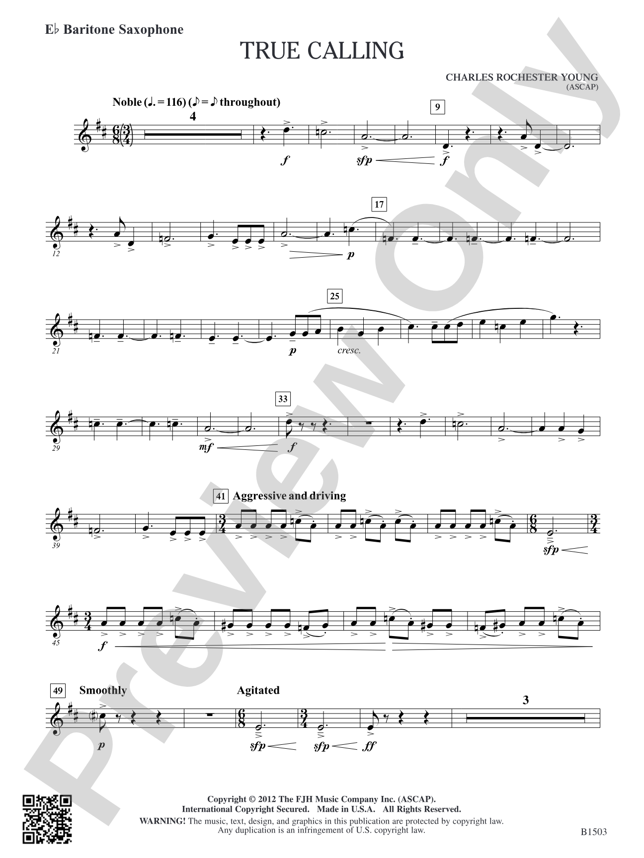 True Calling: E-flat Baritone Saxophone