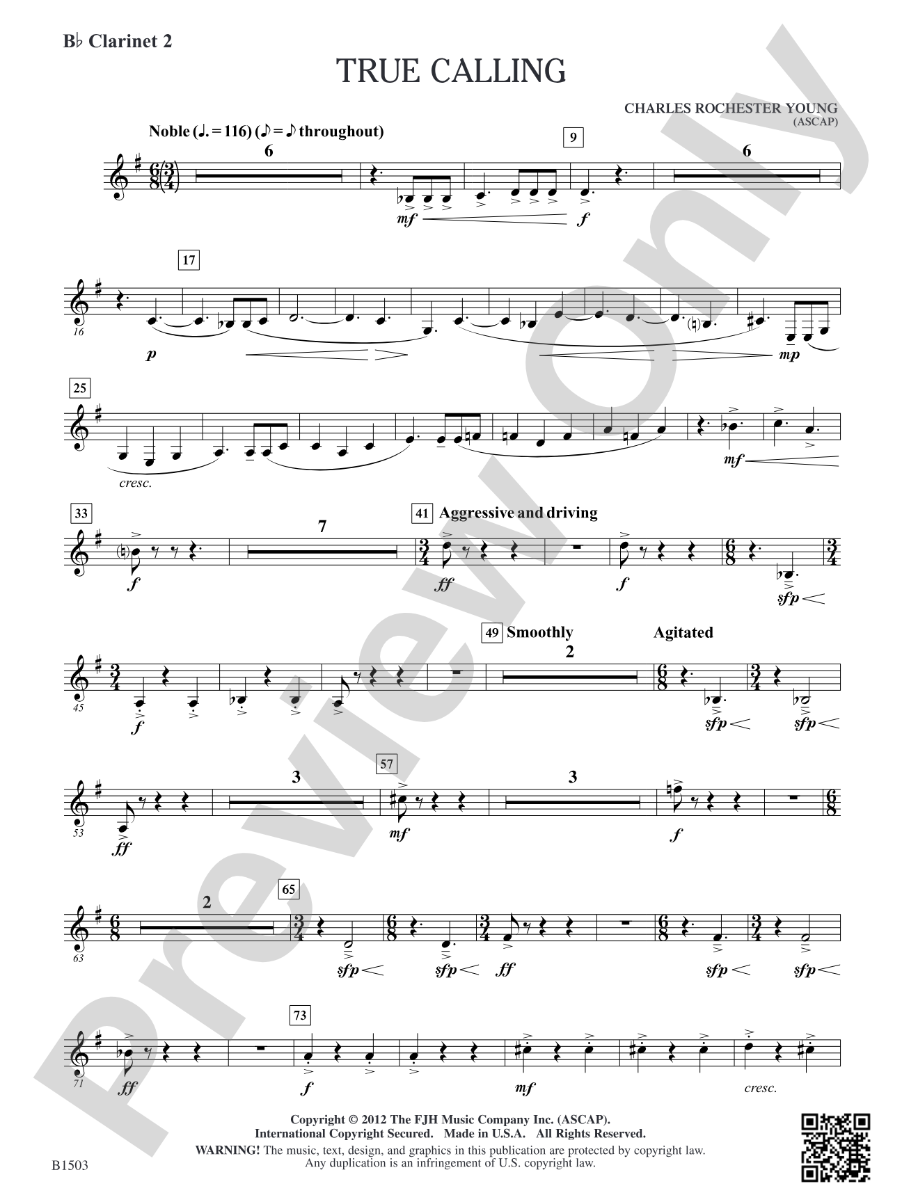 True Calling: B-flat Clarinet 2
