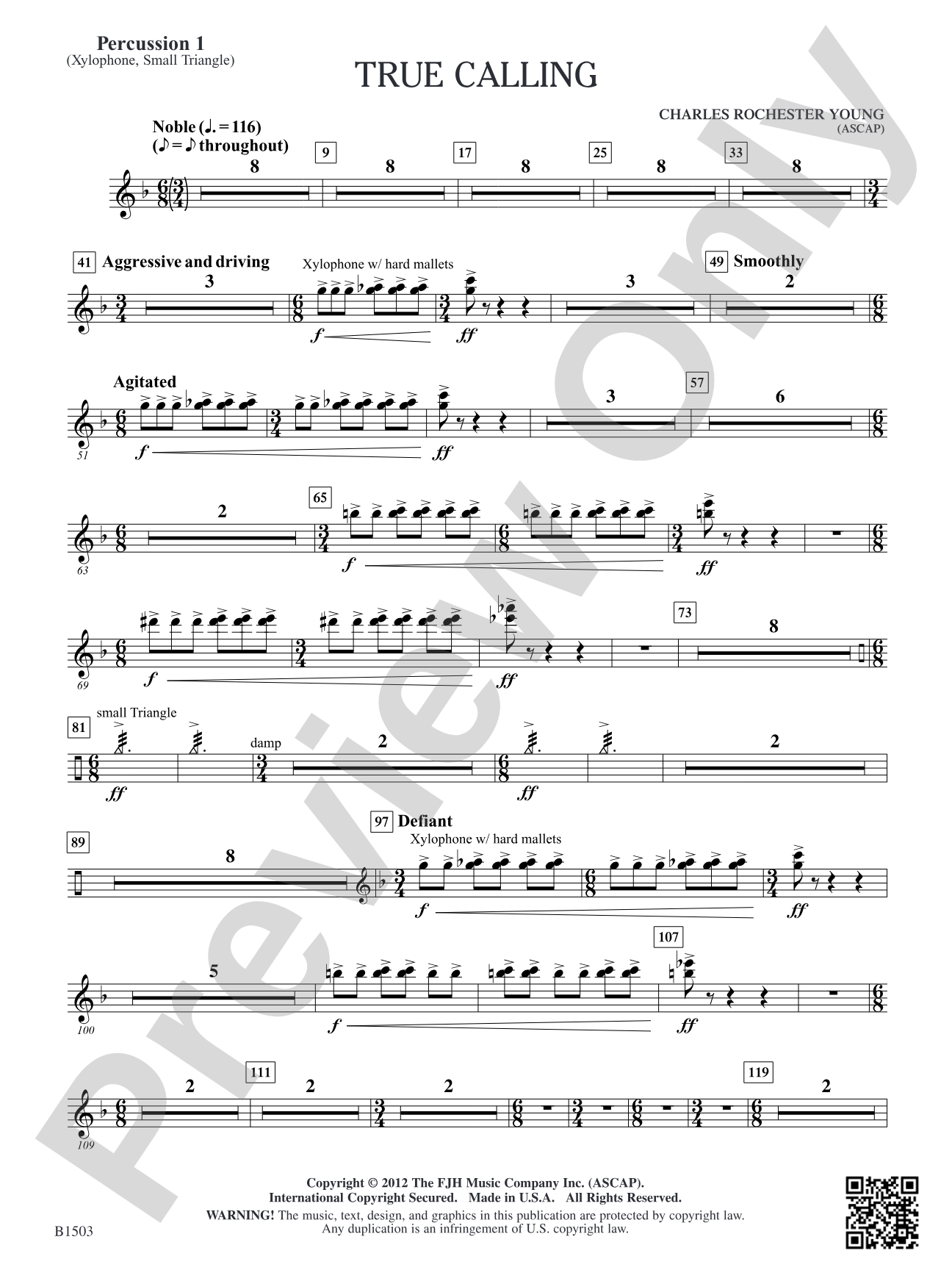 True Calling: Percussion 1