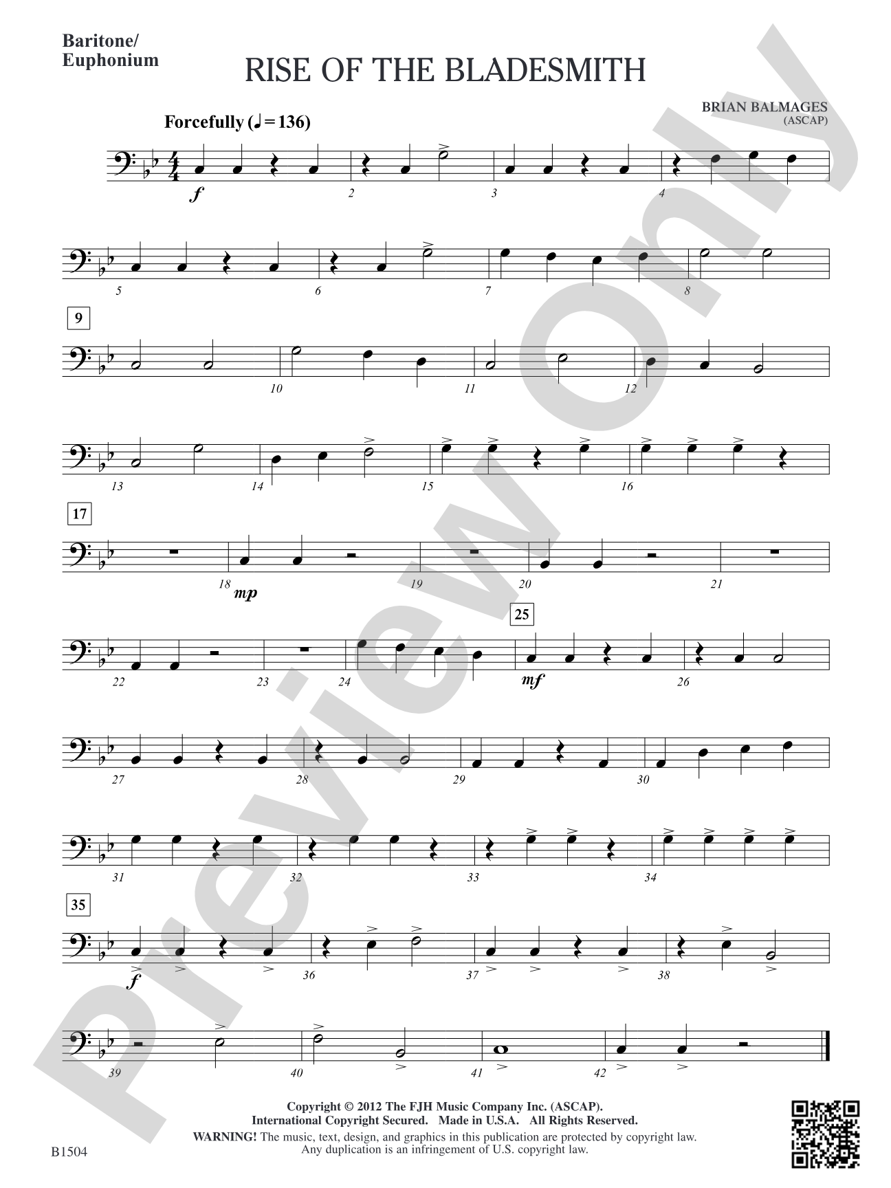 Rise of the Bladesmith: Baritone/Euphonium
